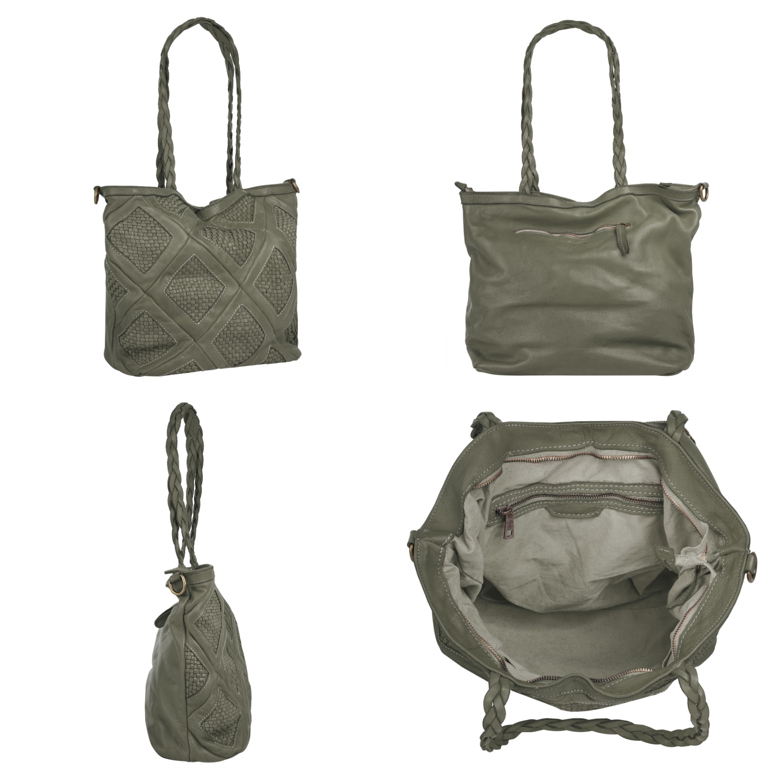 Samantha Look Shopper echt Leder, Made in Italy