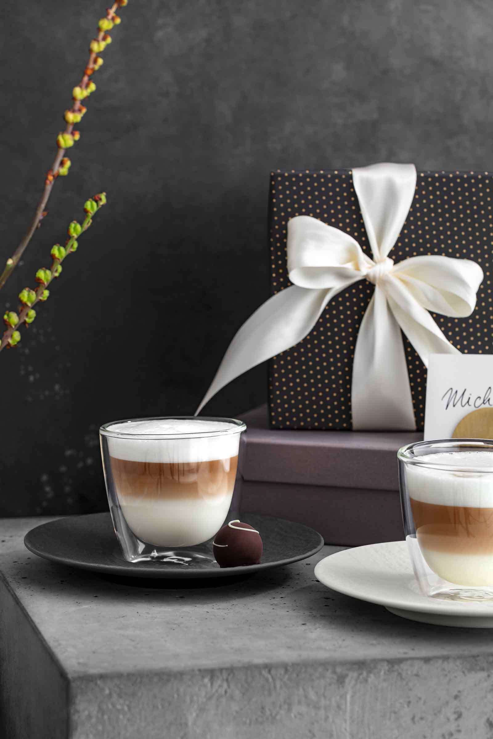 Villeroy & Boch Latte-Macchiato-Glas »Café au Lait-Set Manufacture Rock 250 ml weiß«