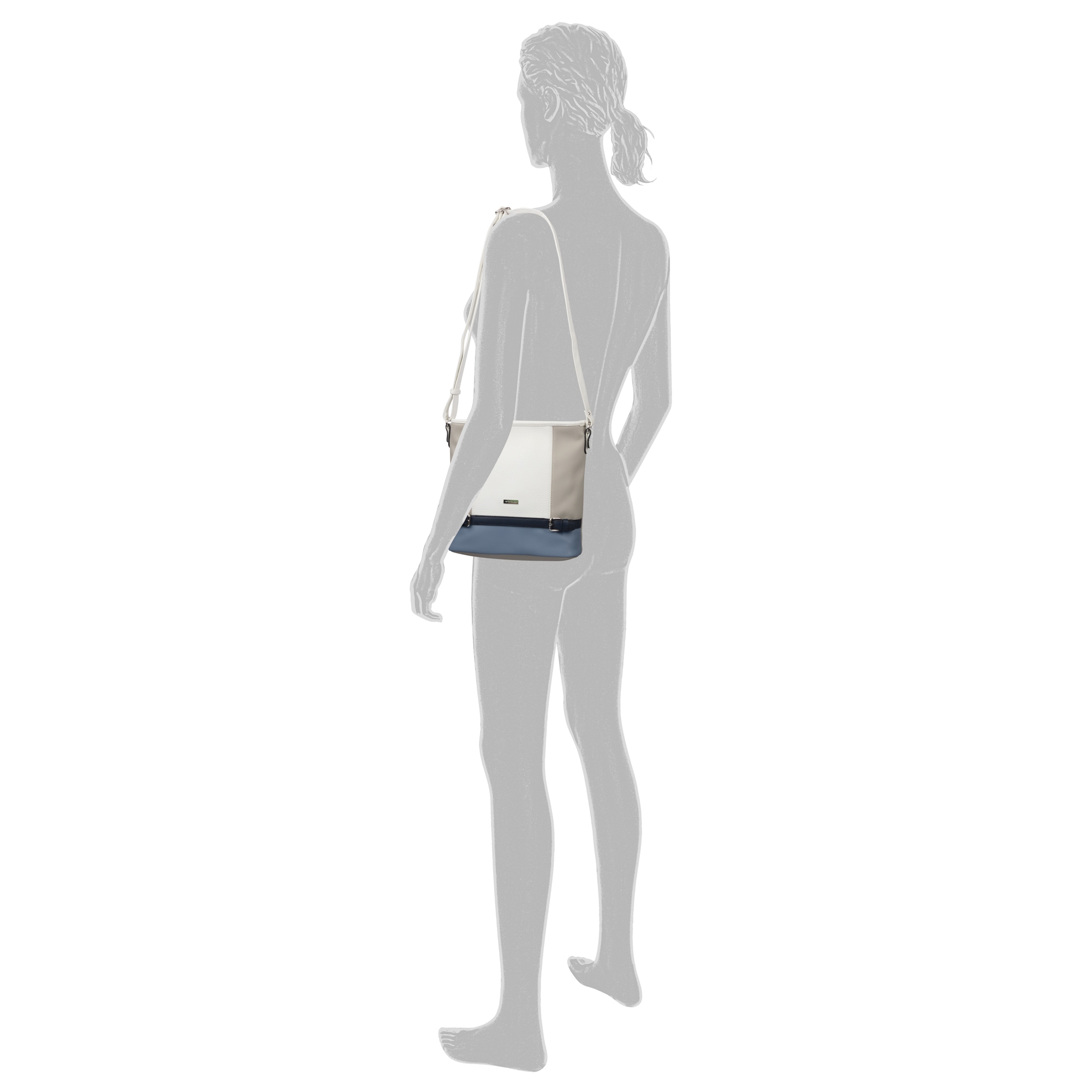 TOM TAILOR Hobo »Juna« aus soft genarbtem ledrigen Material mit glänzenden Metall-Accessoires