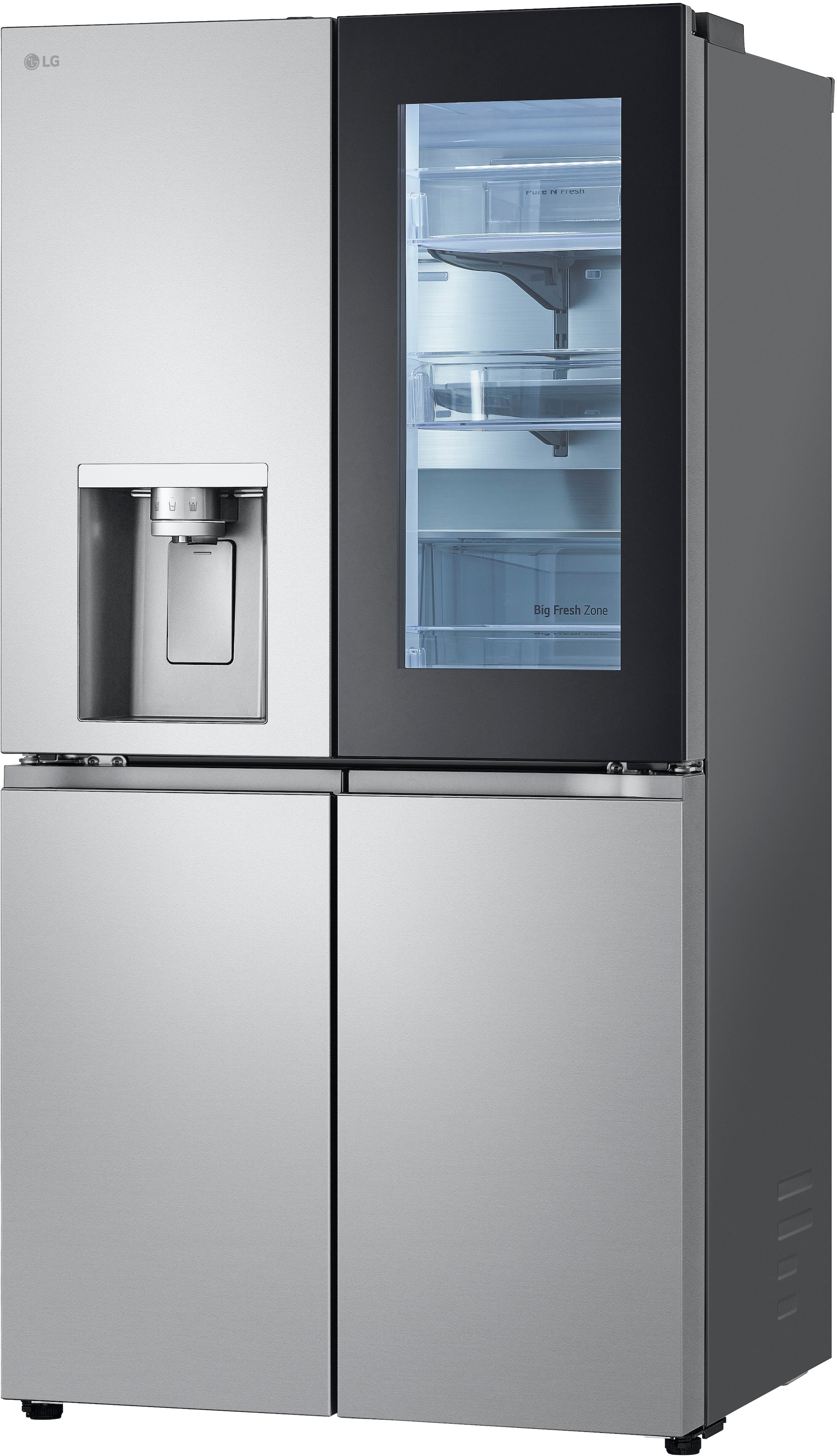 LG Multi Door »GMG960MBEE«, InstaView®: zweimal klopfen, reinschauen! mit Craft Ice - Spender