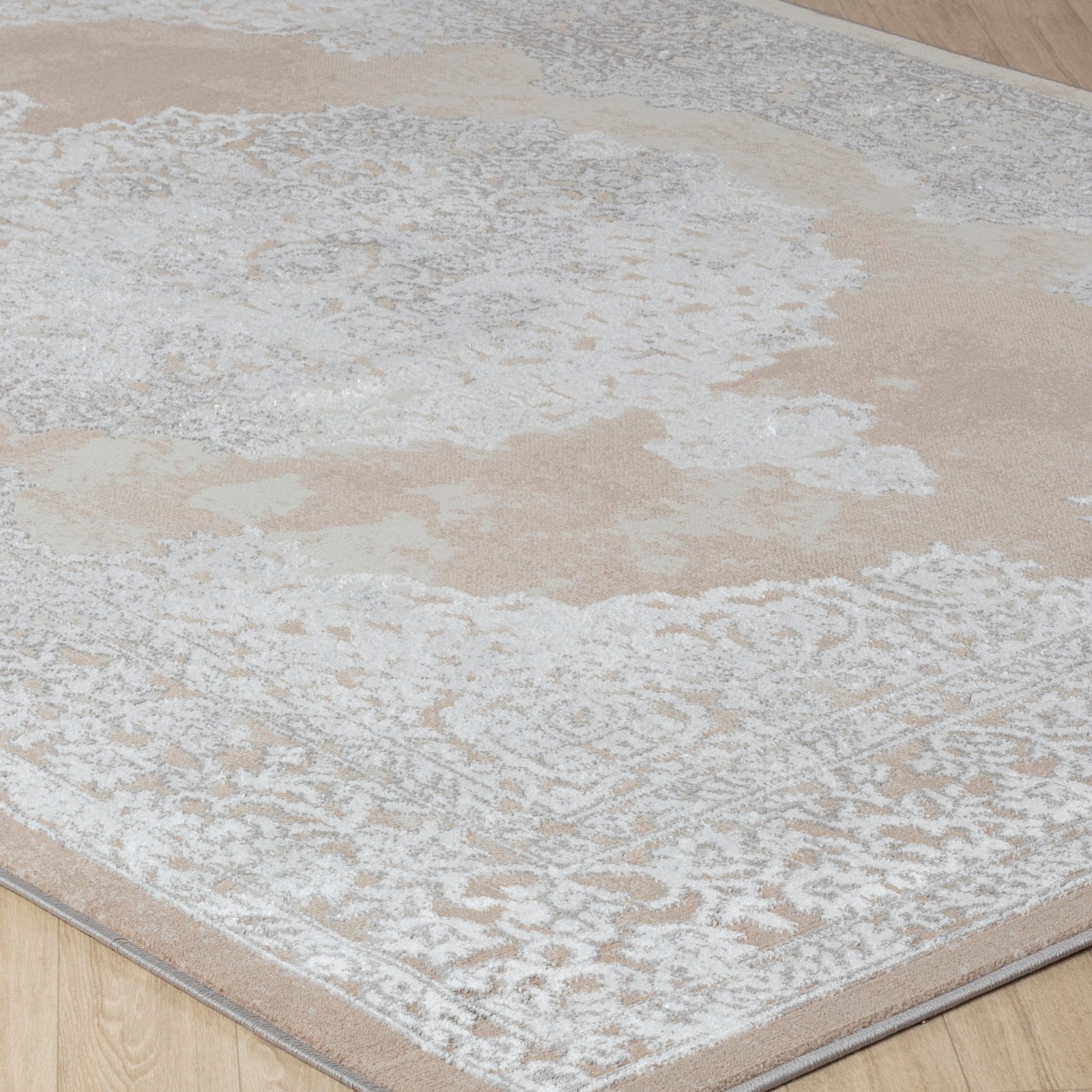Livabliss Teppich »LOCKPORT«, rechteckig, 10 mm Höhe, Kurzflor Orientteppich, Wohnzimmer, Schlafzimmer, Beige
