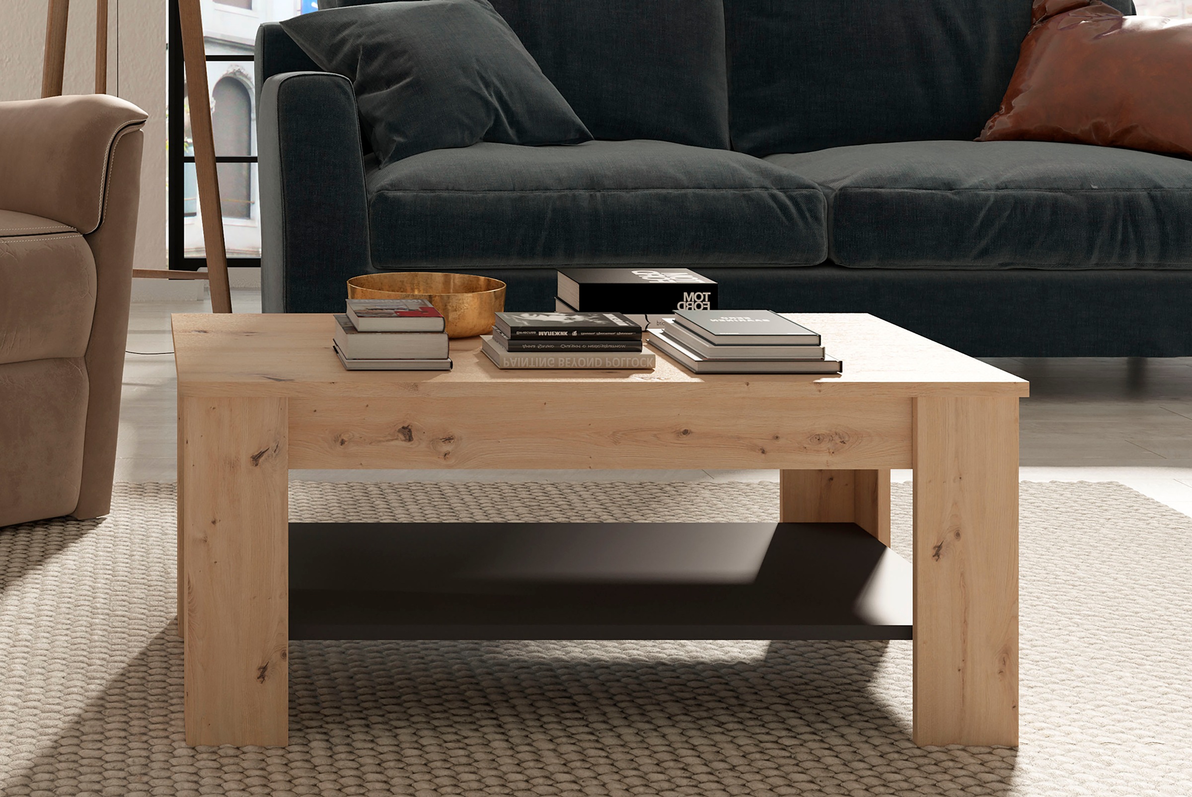 Homexperts Couchtisch »Zabona«, mit Ablageboden
