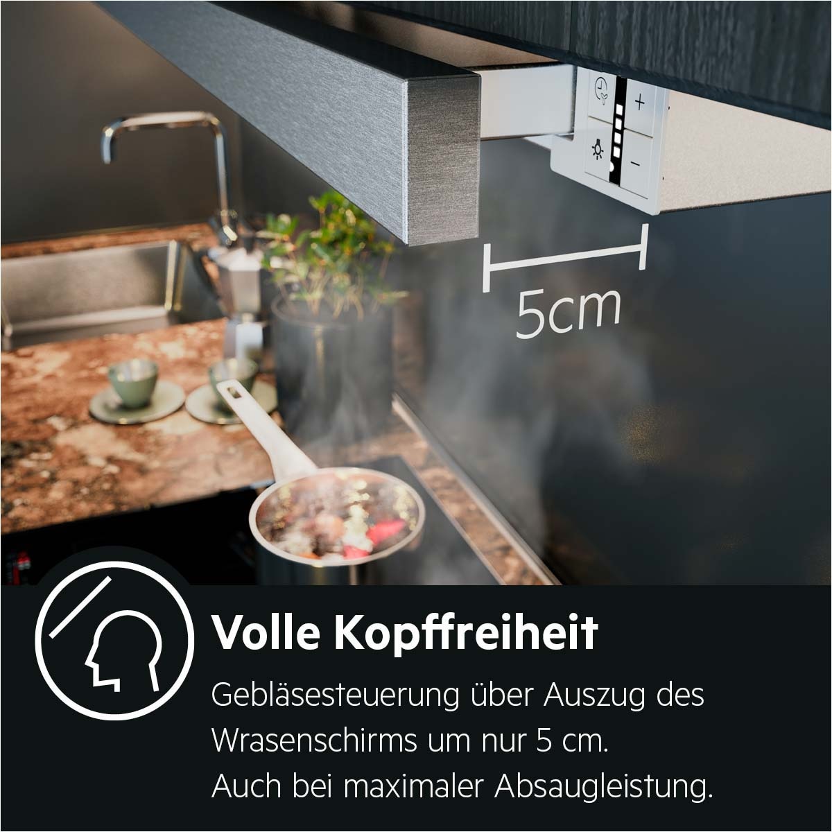 AEG Flachschirmhaube »DPS5650AM 942022603« mit Abluft- und Umluftbetrieb, mit LED-Leuchtstreifen