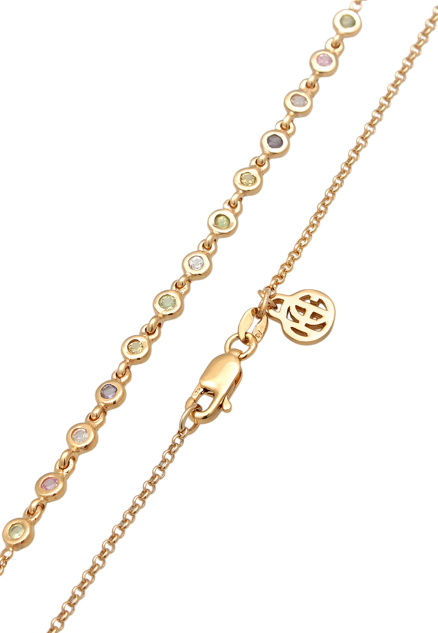 HAZE & GLORY Silberkette »Halskette Topas Periot Edelstein - Cool Glam 925 Silber«