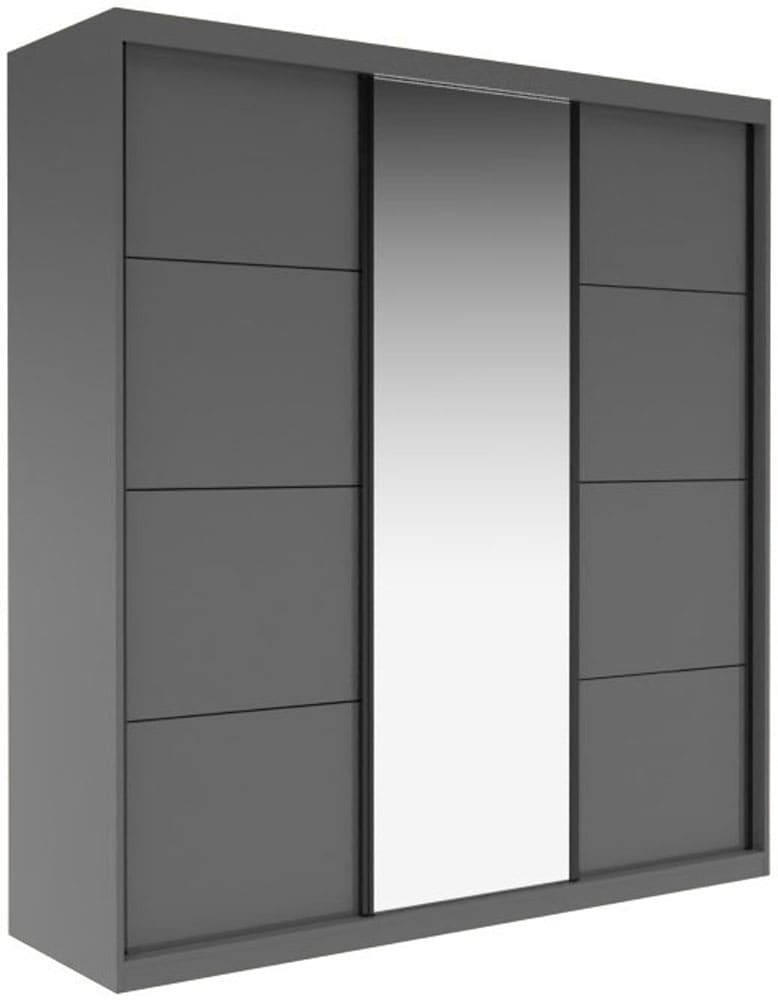 OTTO home Schwebetürenschrank »Tonara Schrank, Kleiderschrank 2,00m Breite, Schiebetürenschrank« Schrank mit leichtgängiger Schiebetür, in 4 Farben , Top Ausstattung,  inklusive Spiegeltür, 2 Kleiderstangen & 4 Schubkastenauszügen