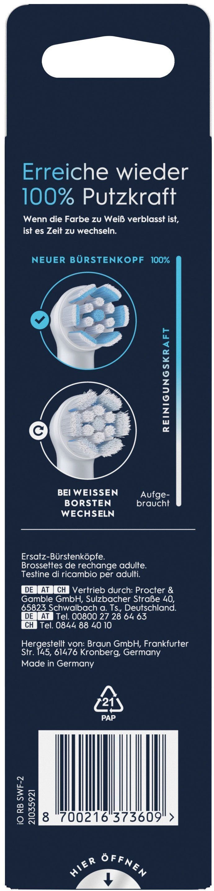 Oral-B Aufsteckbürsten »Oral-B iO Sanfte Reinigung«, fortschrittliche Plaque-Entfernung, für empfindliches Zahnfleisch