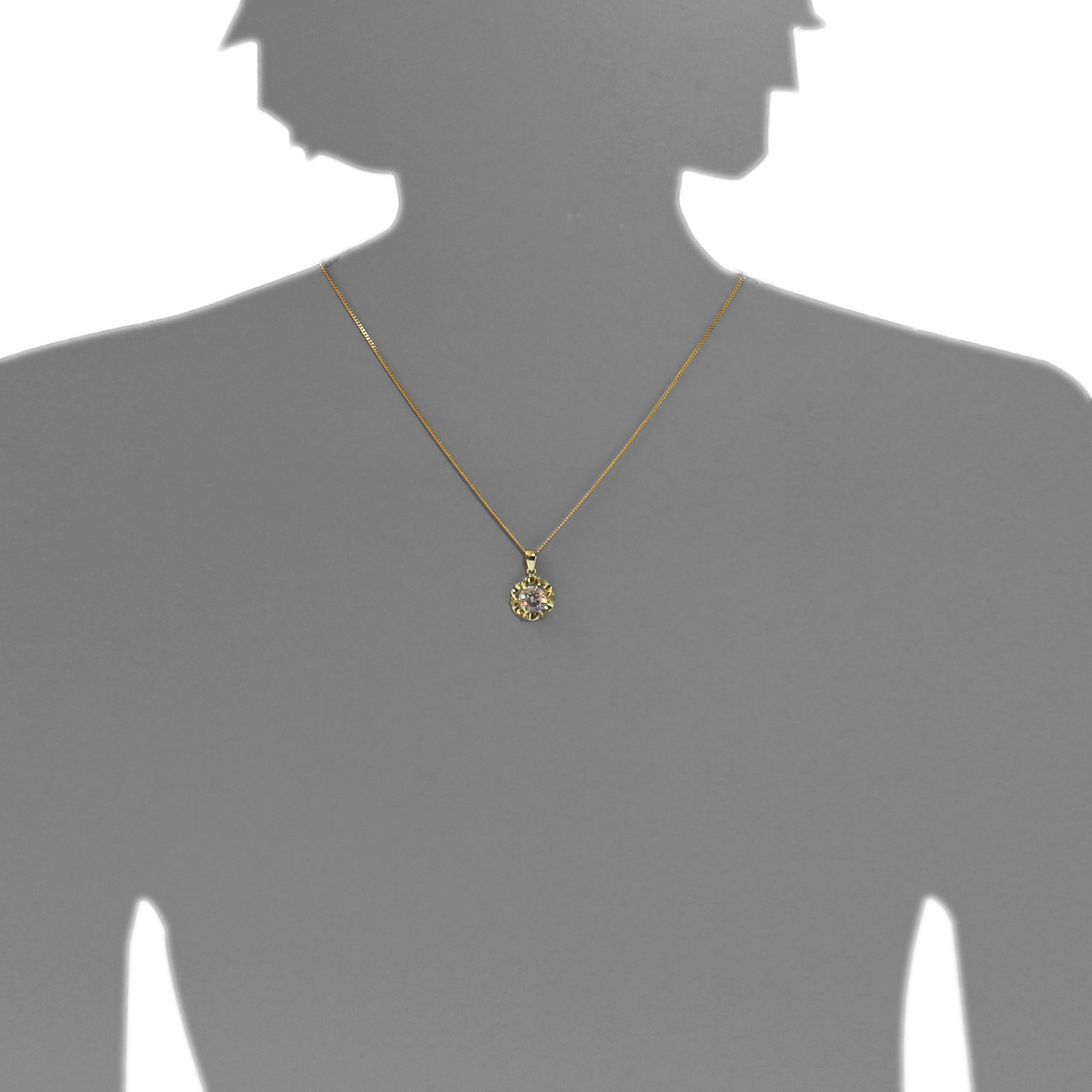 OSTSEE-SCHMUCK Kettenanhänger »- Pia 9 mm - Gold 333/000 - Zirkonia«