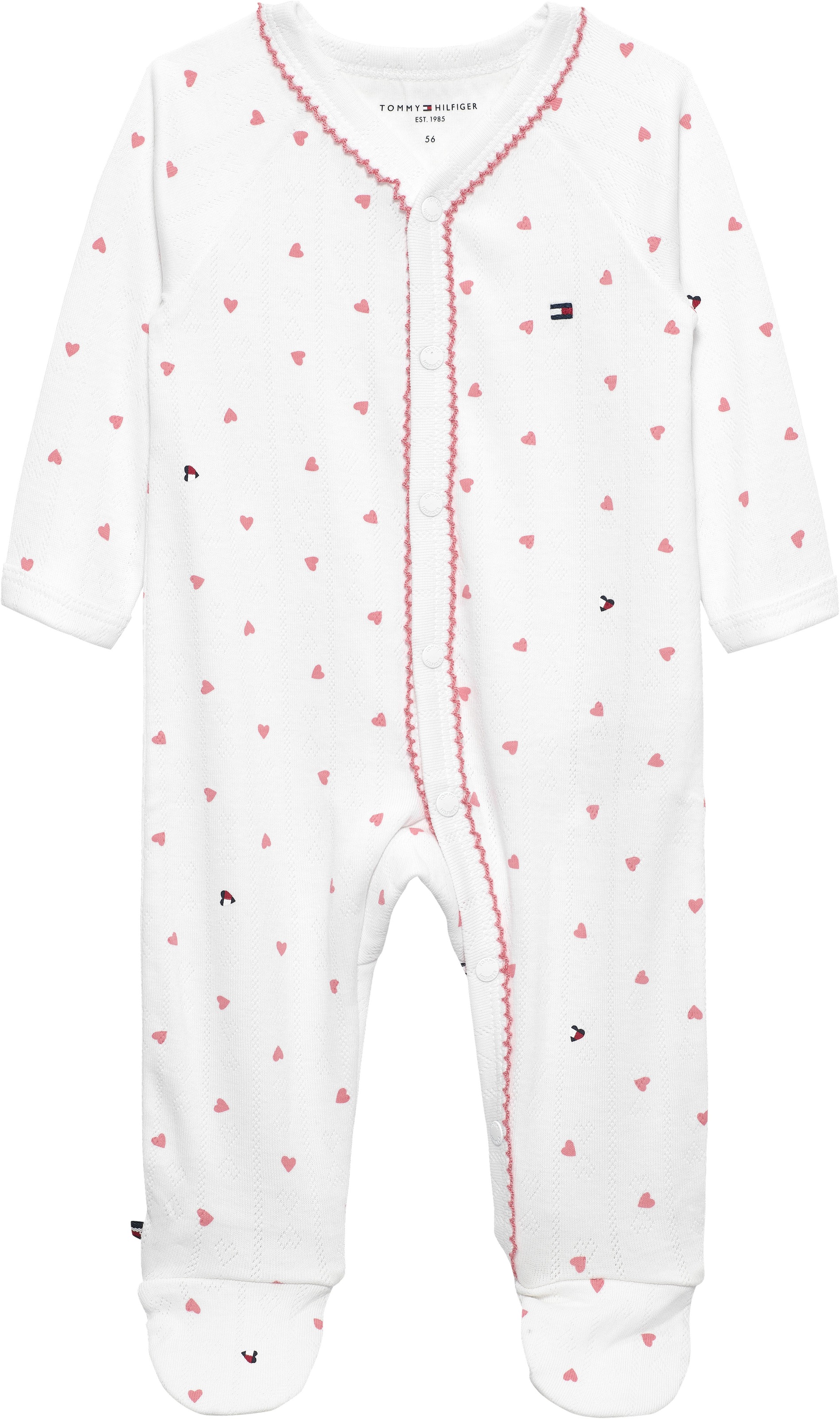 Tommy Hilfiger Strampler »POINTELLE COVERALL« Regular fit mit V-Ausschnitt für Babys