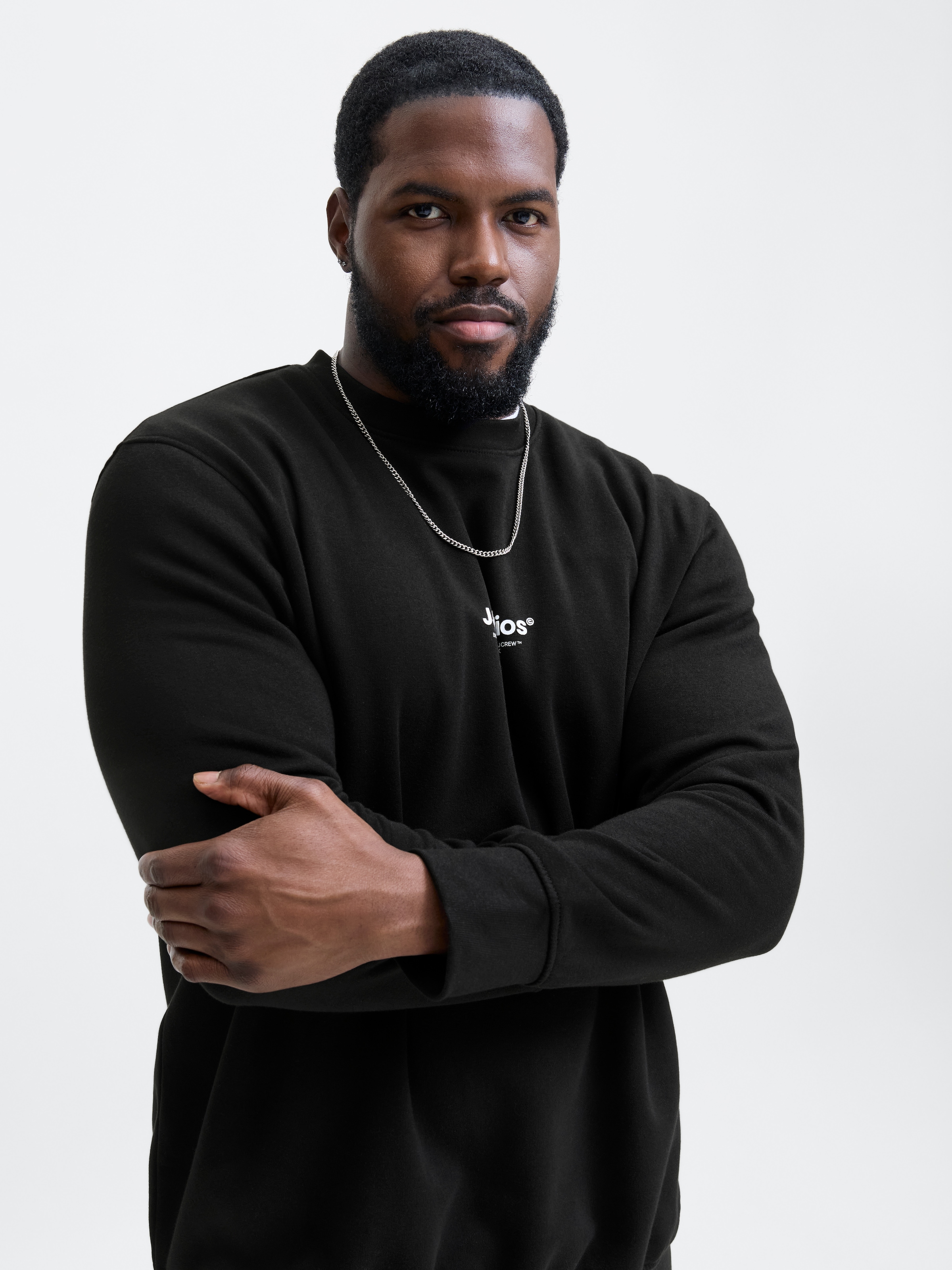 Jack & Jones PlusSize Sweatshirt »JJESOHO SWEAT CREW NECK NOOS PLS«, Baumwollmischung, regular fit
