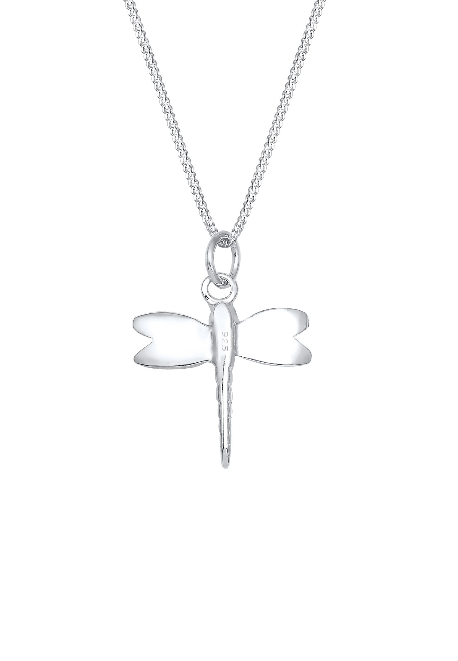 Elli Kette mit Anhänger »Halskette Libelle Panzerkette Tier Natur 925 Silber«
