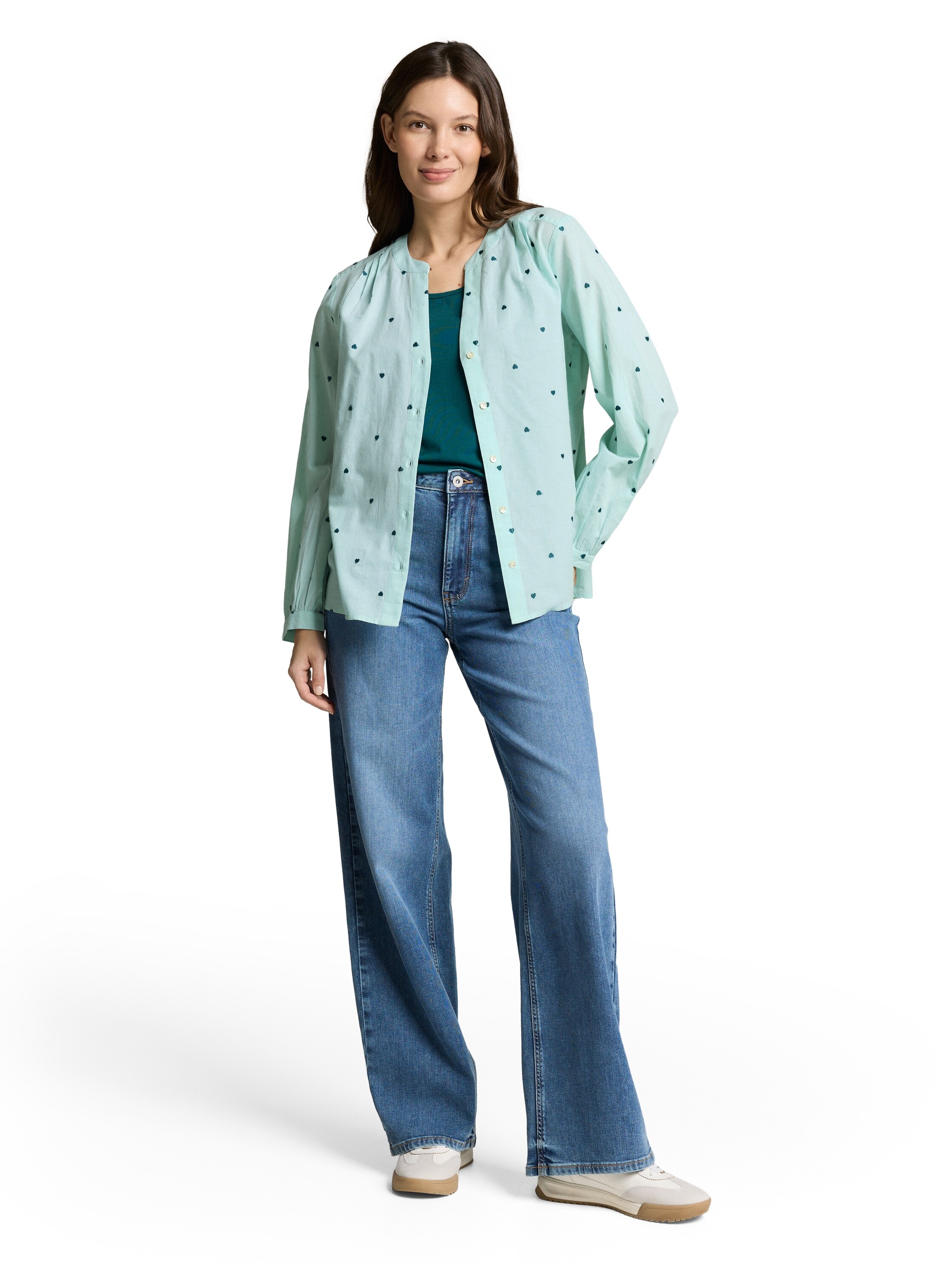 TOM TAILOR Klassische Bluse mit All-Over Print