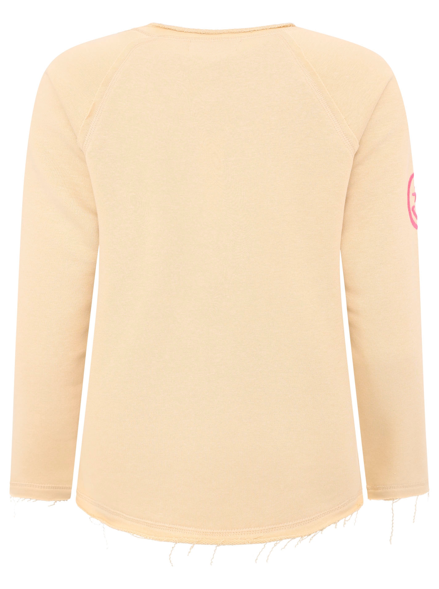 Zwillingsherz Sweater »"Love Luck Happy"« mit Used-Look Kanten und fröhlicher Stickerei