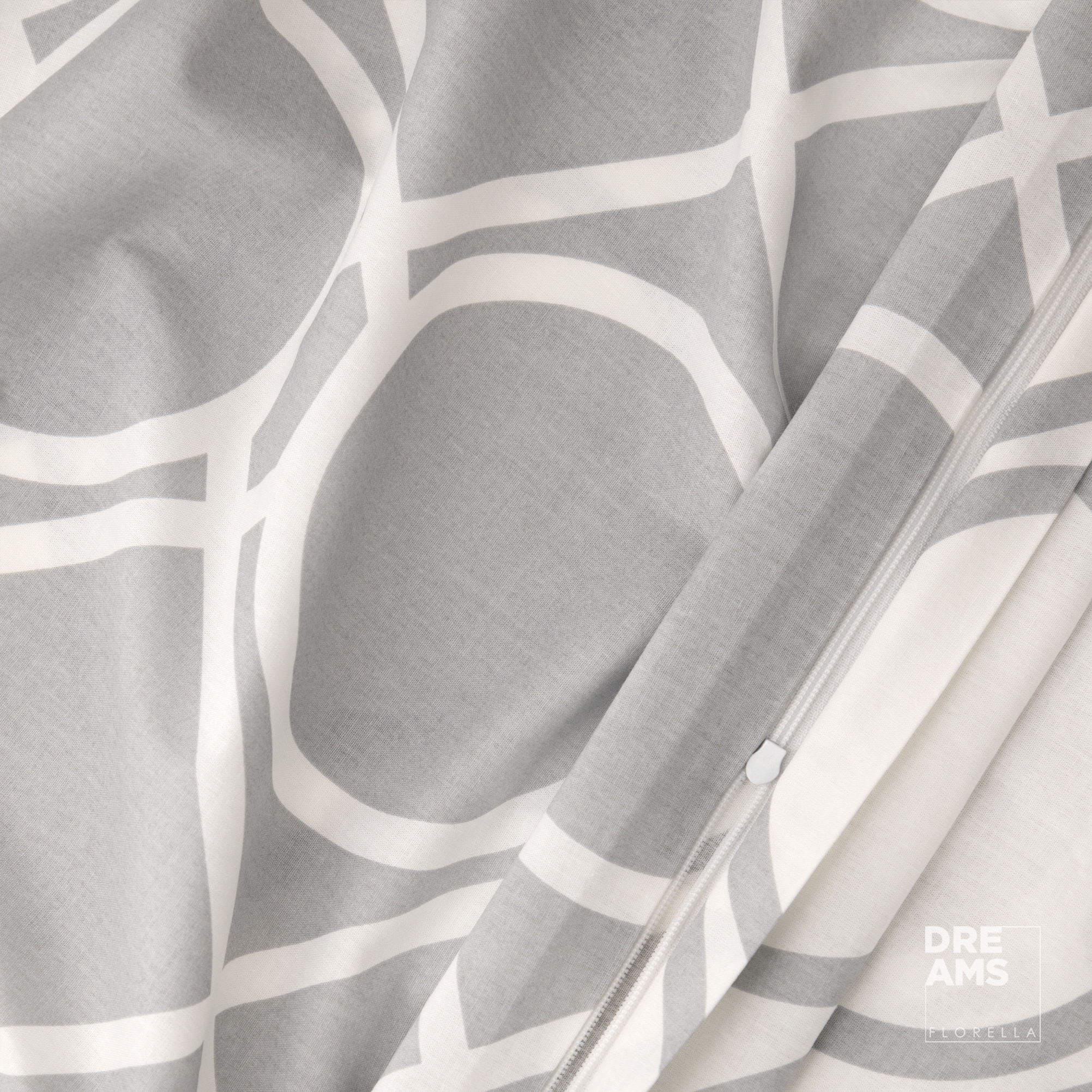 Florella Wendebettwäsche »»Henno grau« Fein-Renforcé,  100% Baumwolle«