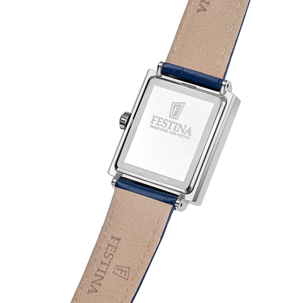 Festina Quarzuhr »On the Square« Armbanduhr, Damenuhr, Herrenuhr, Lederarmband, analog