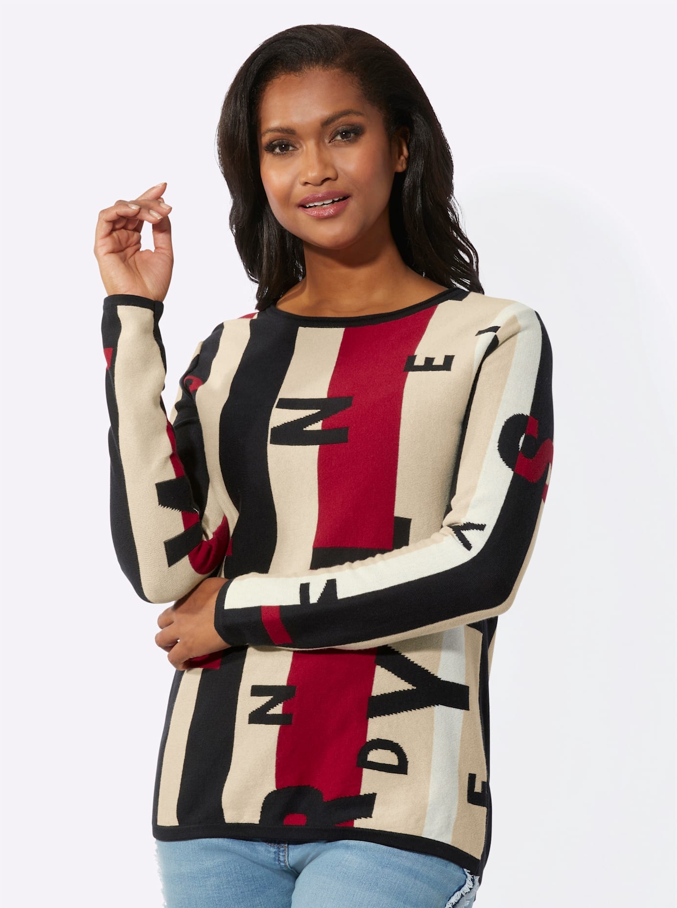 Inspirationen Strickpullover »Jacquard-Pullover«