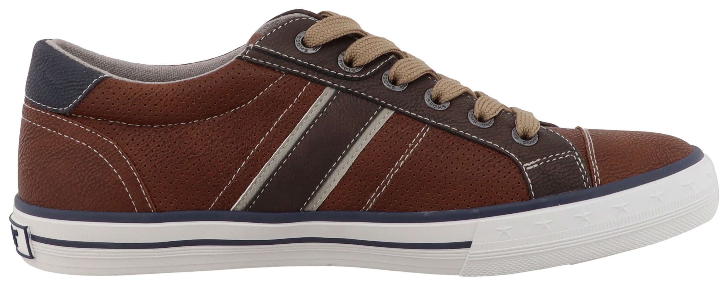 Mustang Shoes Sneaker »Calogero«  Freizeitschuh, Halbschuh, Schnürschuh mit Kontrastbesätzen