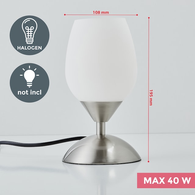 B.K.Licht Tischleuchte, 1 flammig-flammig, Touchlampe, dimmbar, Nachttisch- Lampe, Schreibtischlampe, Wohnzimmer online kaufen | mit 3 Jahren XXL  Garantie