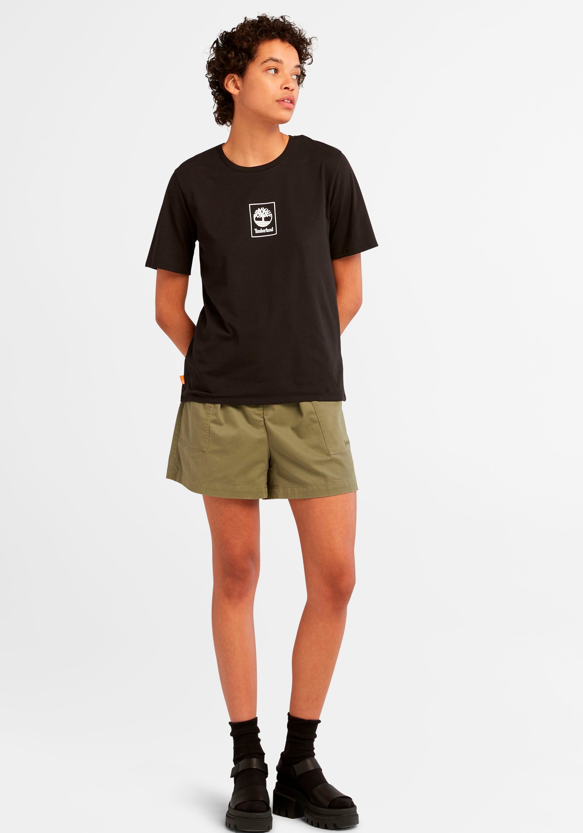 Timberland T-Shirt »STACK LOGO REGULAR TEE«, mit Logodruck bei ♕ | Sport-T-Shirts
