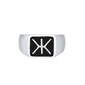 Kuzzoi Siegelring »Herren Siegelring Emaille Logo Basic 925 Silber«