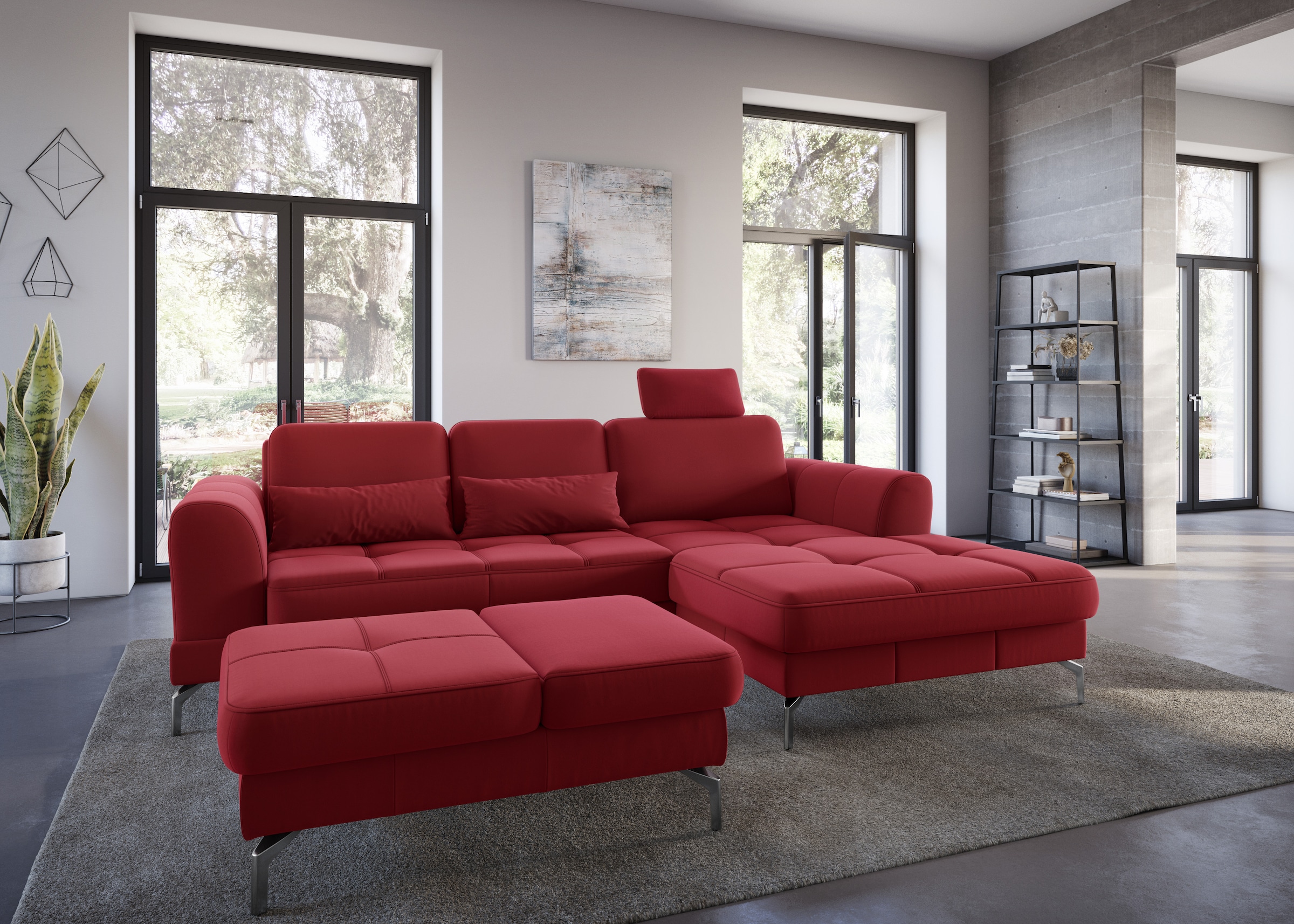 sit&more Hocker »Bendigo«, mit Klappfunktion, Bodenfreiheit 15 cm, wahlweise in 2 Fußfarben