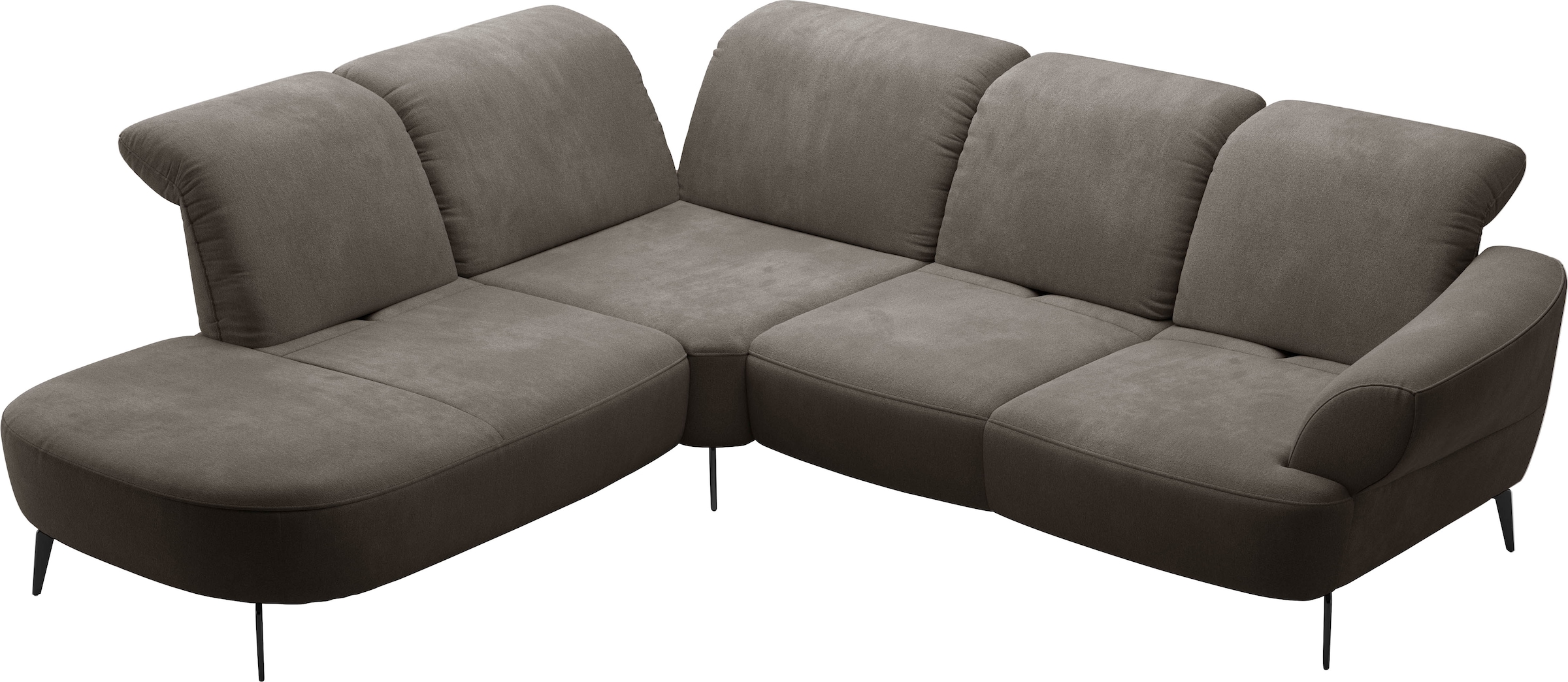 sit&more Ecksofa »Dance, L-Form, inkl. Sitztiefenverstellung«, inkl. Click&Seat, optional mit Kopfteilverstellung
