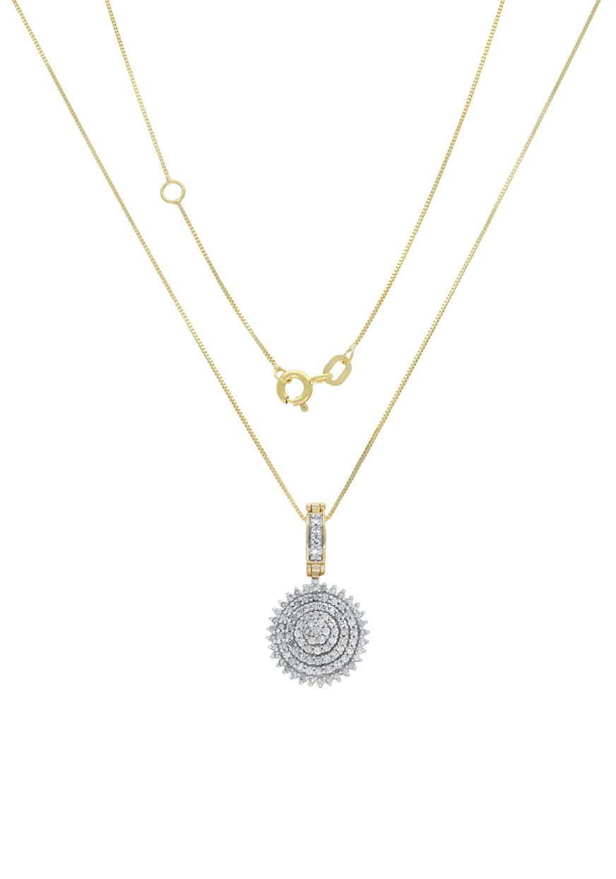 Firetti Kette mit Anhänger »Schmuck Geschenk Gold 585 Halsschmuck Halskette Goldkette Venezianer«, mit Diamanten