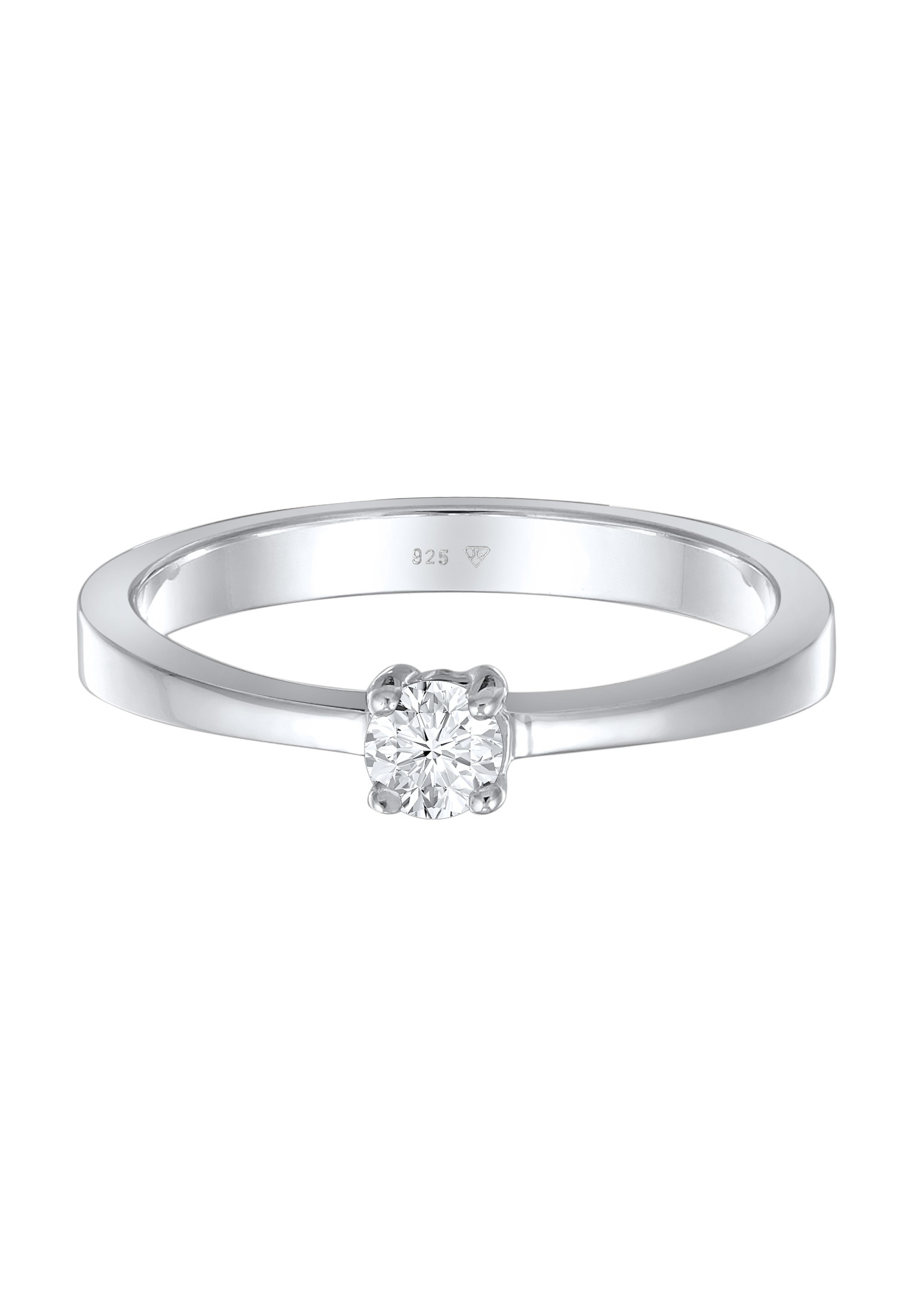 Elli DIAMONDS Diamantring »Ring Solitär Lab Grown Diamanten (0.17 ct) 925 Silber«