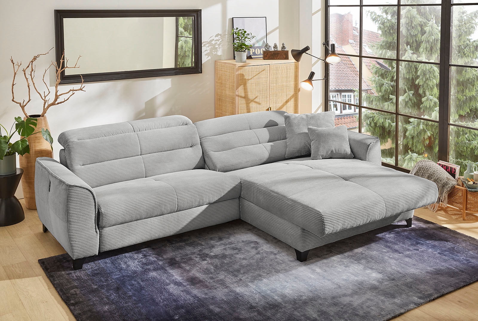 Jockenhöfer Gruppe Ecksofa »Double One L-Form«, mit 2x 120cm breiten, elektromotorischen Relaxfunktionen