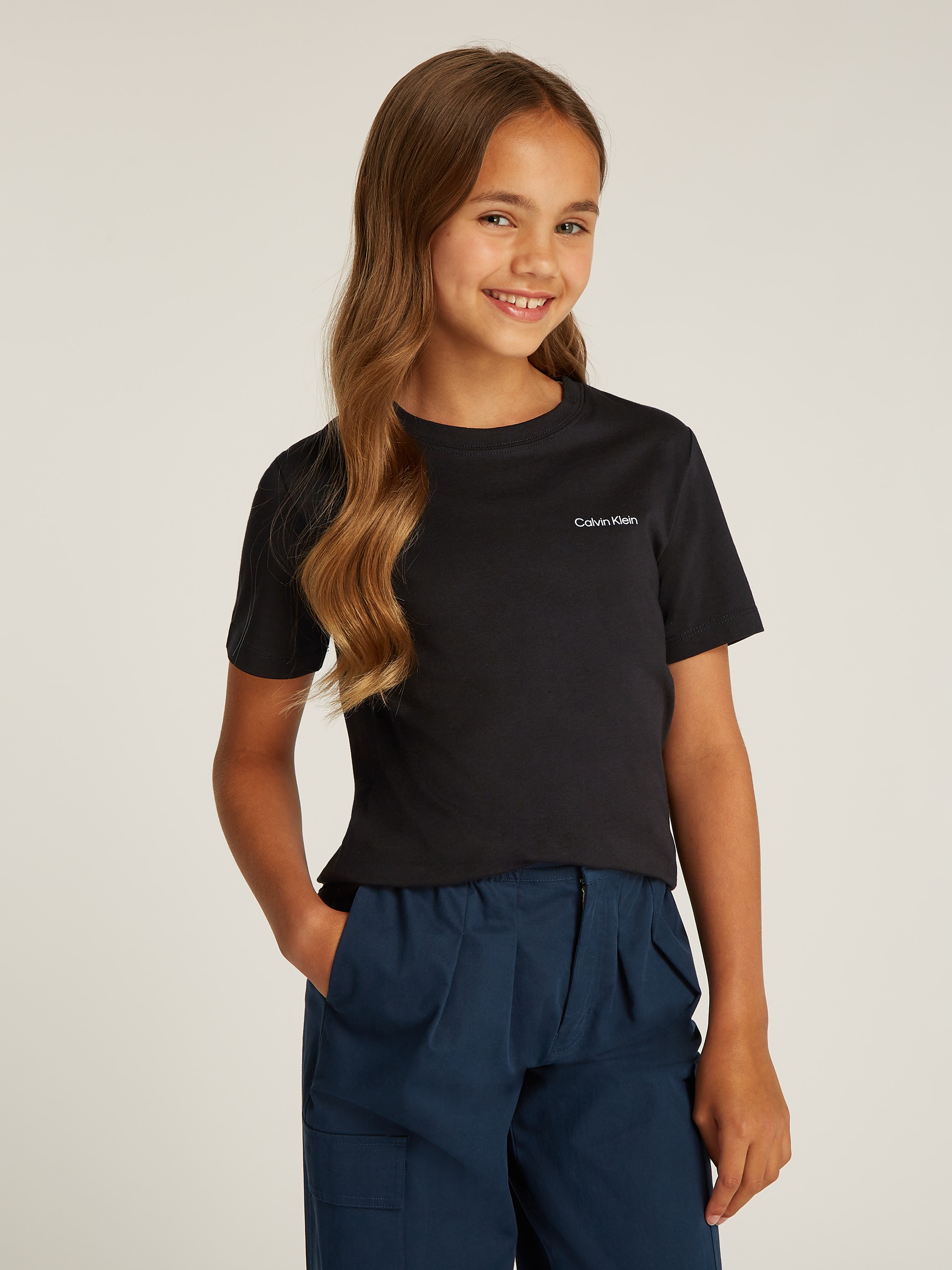 Calvin Klein Jeans T-Shirt »Chest Inst.Logo Ss T-Shirt«, für Kinder bis 16 Jahre und mit Logoschriftzug