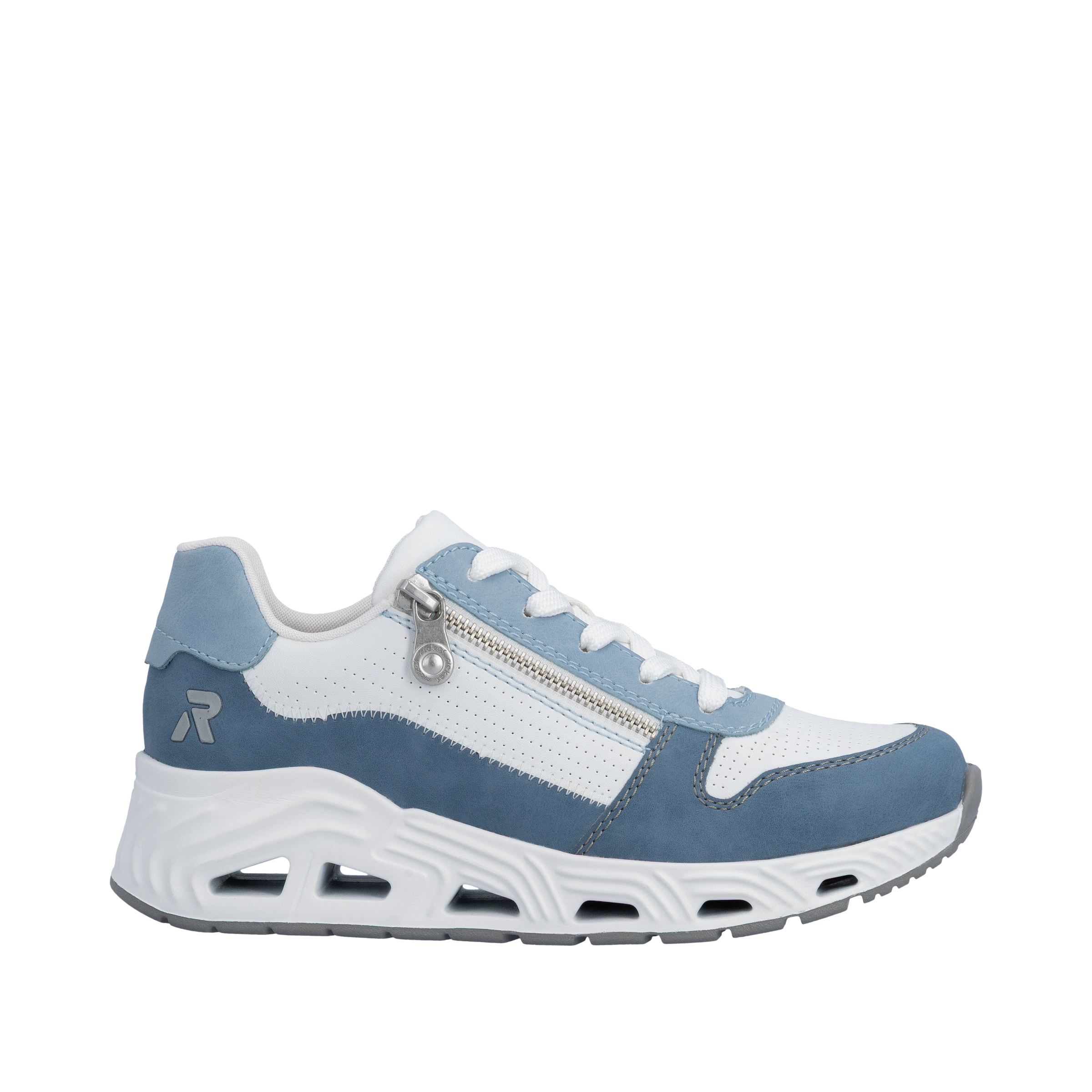 RIEKER Sport Keilsneaker  Schnürschuh, Halbschuh, Freizeitsneaker mit Reißverschluss