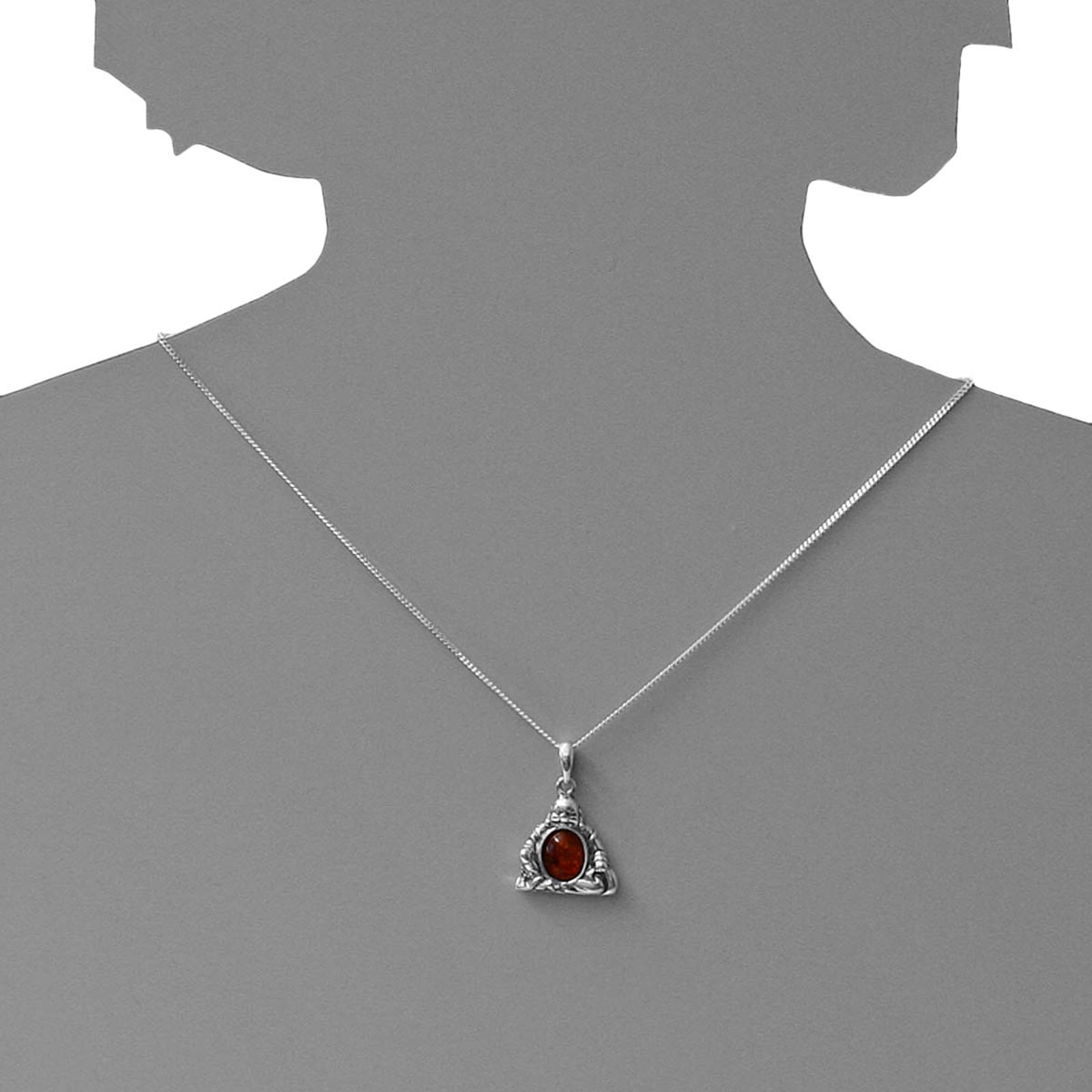 OSTSEE-SCHMUCK Kettenanhänger »- Buddha - Silber 925/000 - Bernstein«