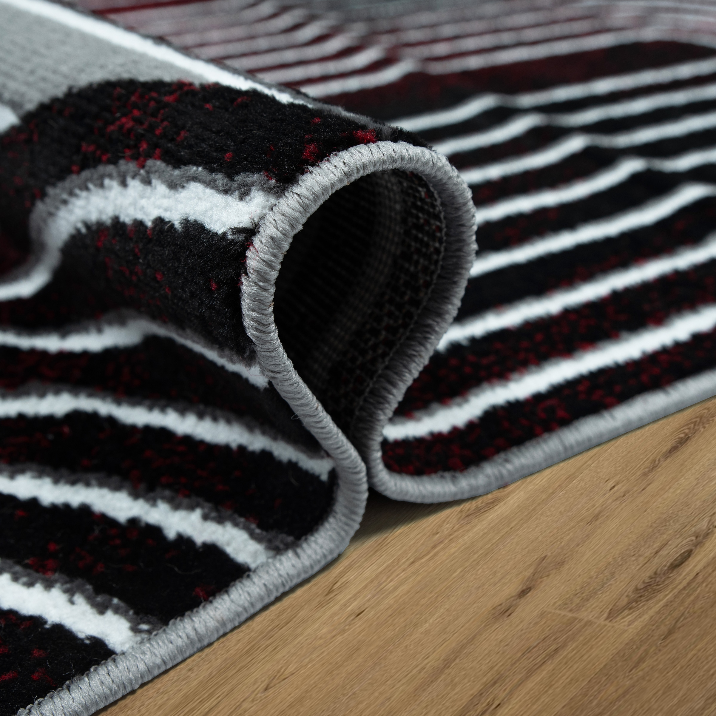 OTTO home Teppich »Lysandra« rechteckig 8 mm Höhe 3D-Effekt, softer Kurzflor, pflegeleicht, leichter Glanz, Scandi-Look