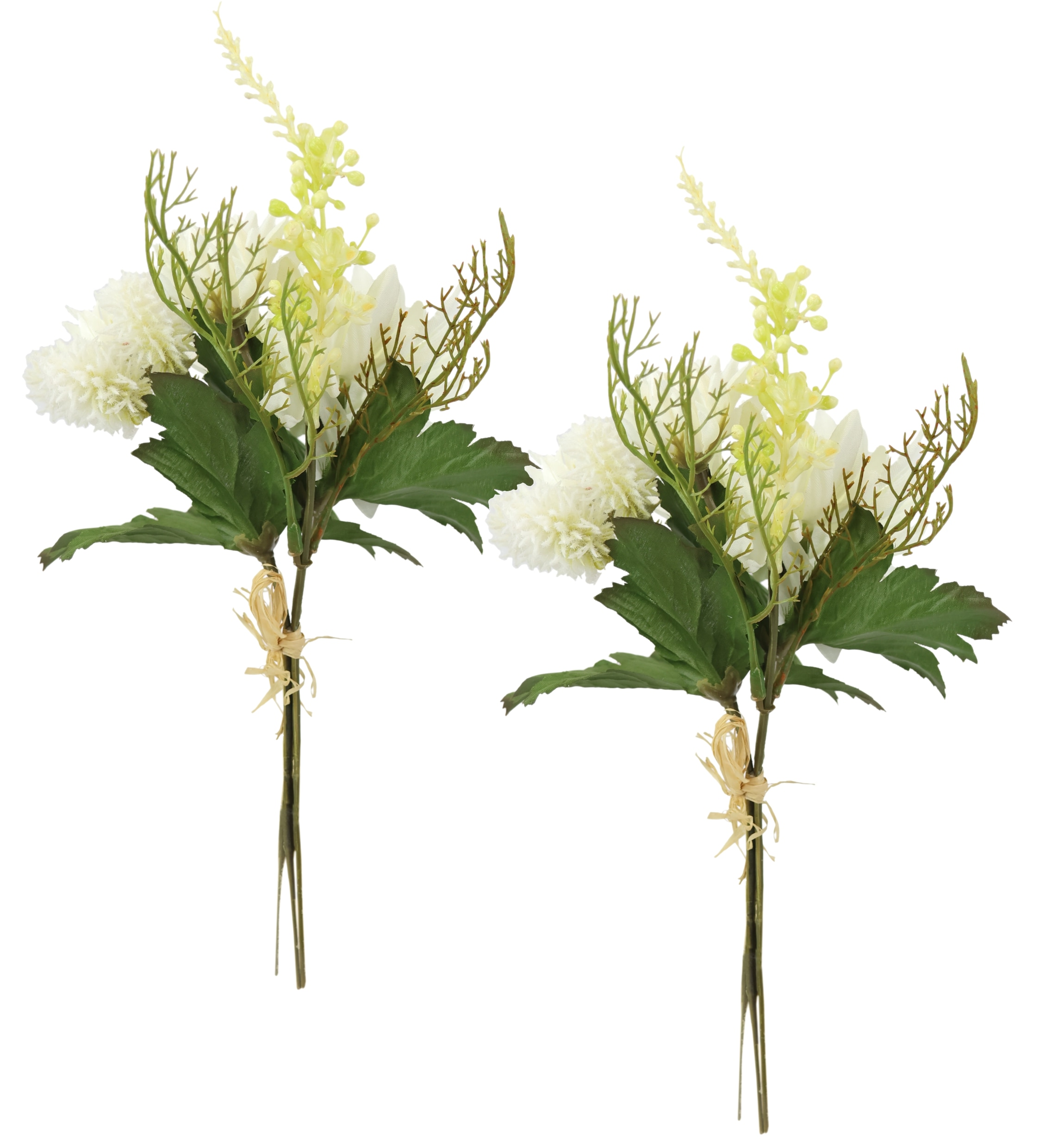 I.GE.A. Kunstblume »Chrysanthemen-Bund 2er Set« 25cm Strauß künstlich Bouquet Seidenblume Blumenbouquet Blumenstrauß