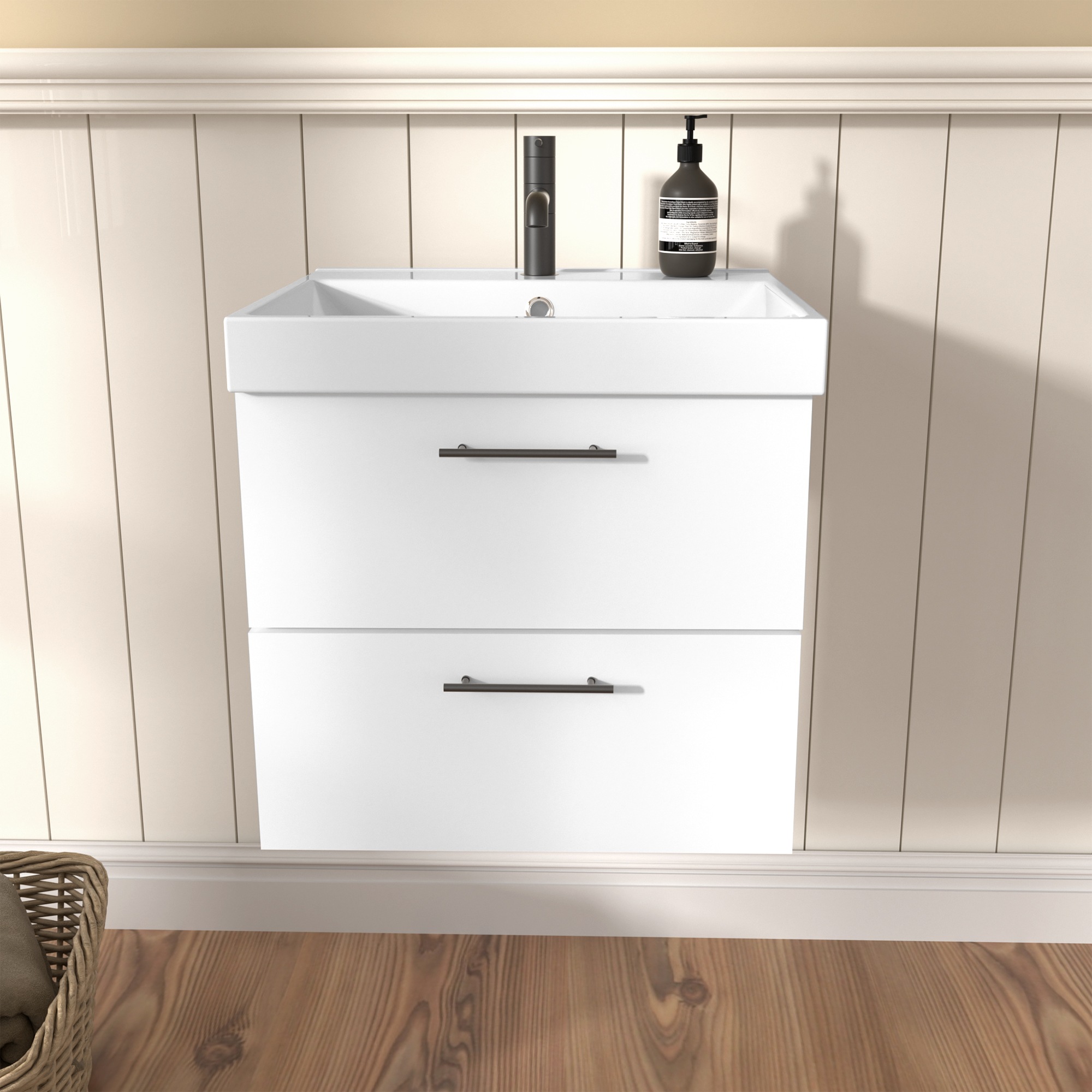 welltime Einbauwaschbecken »Trento Deluxe« Mit Nano Glasur in 51,61,81,101 und 121cm erhältlich.