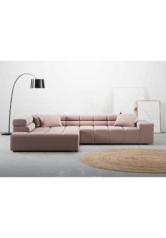 Ecksofa »Ancona incl. Kopfteilverstellung, Zierkissen B/T/H: 319/210/70 cm«