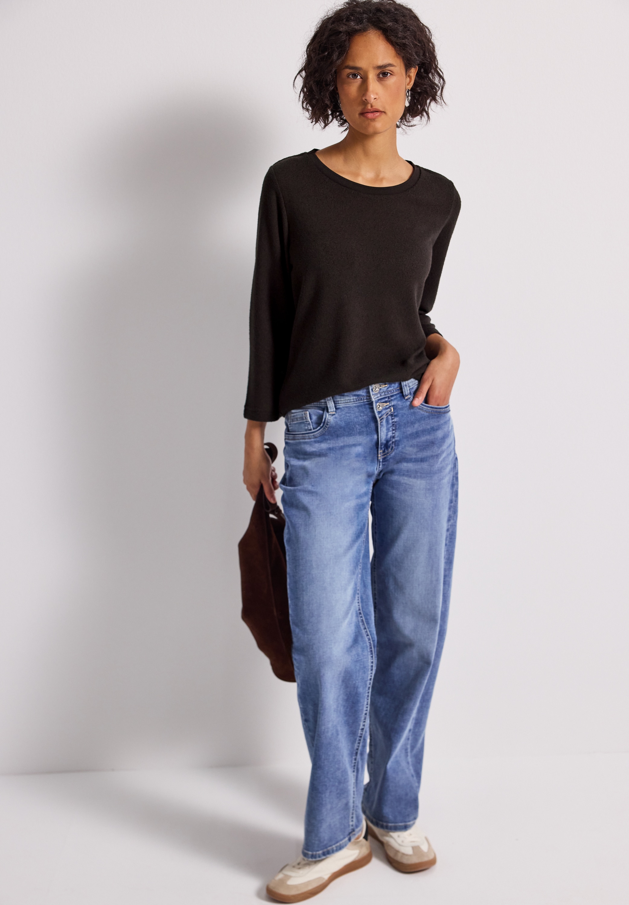 STREET ONE 3/4-Arm-Shirt, in Strick-Look Qualität