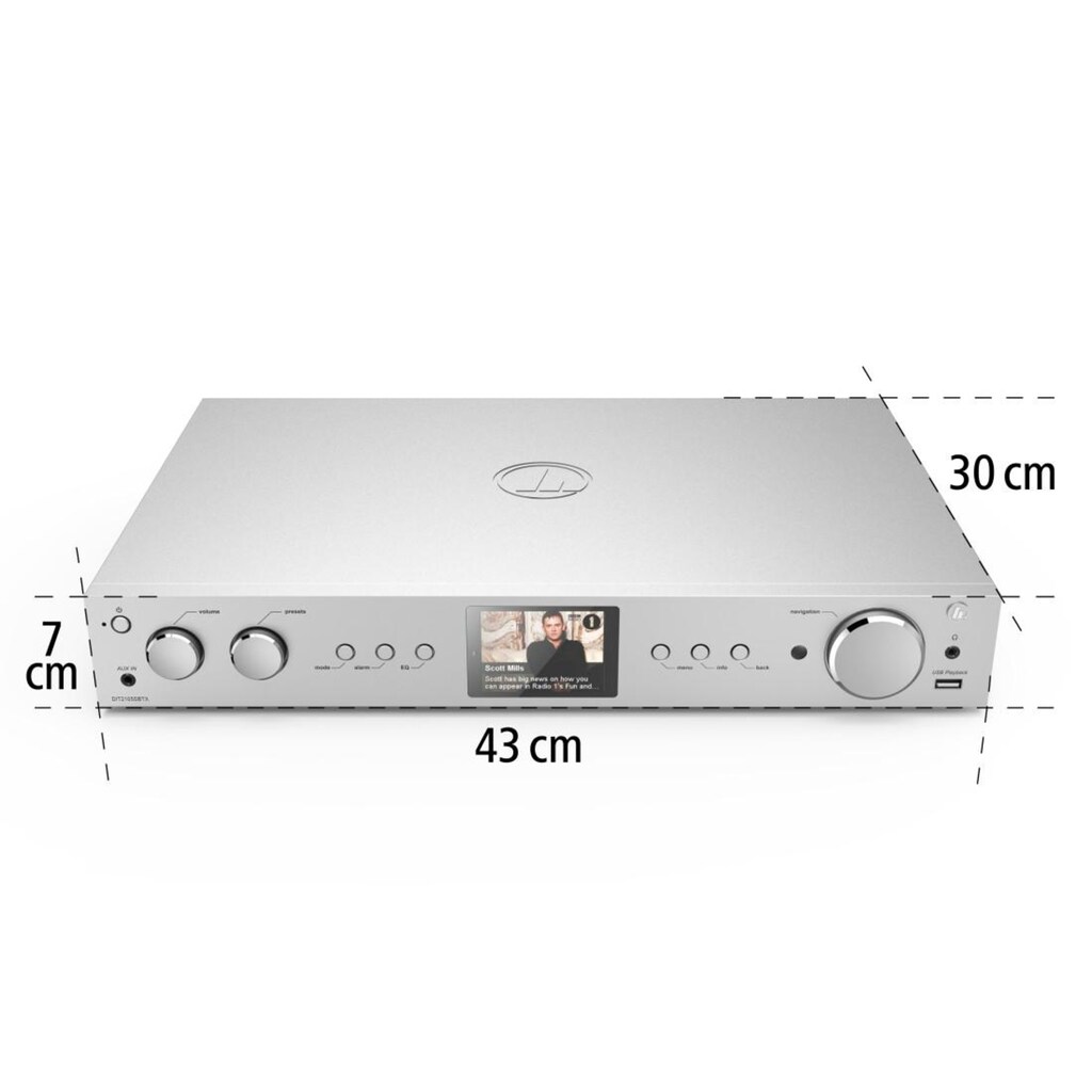 Hama Digitalradio (DAB+) »Digitaltuner DAB+ Digitalradio/Internetradio/Bluetooth/USB«, (WLAN Digitalradio (DAB+)-FM-Tuner)