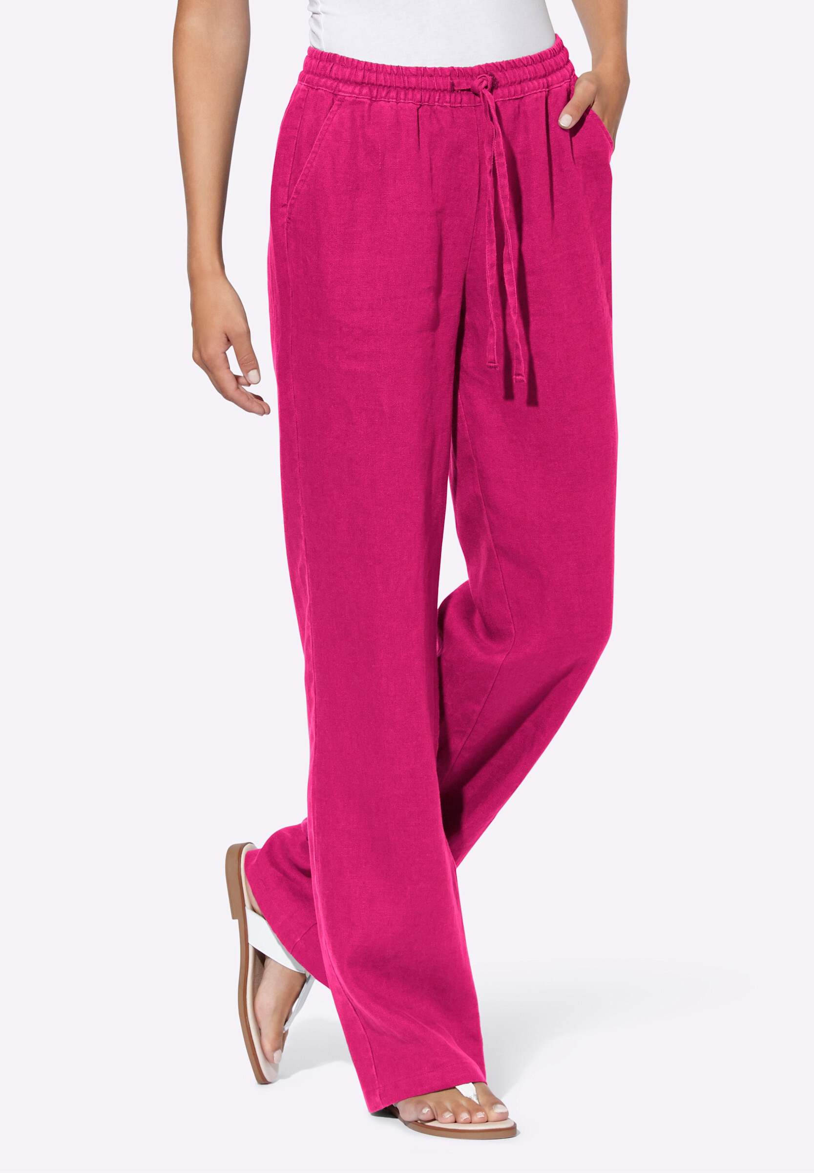 heine Schlupfhose »Leinenhose Leinenhose mit weitem Bein«