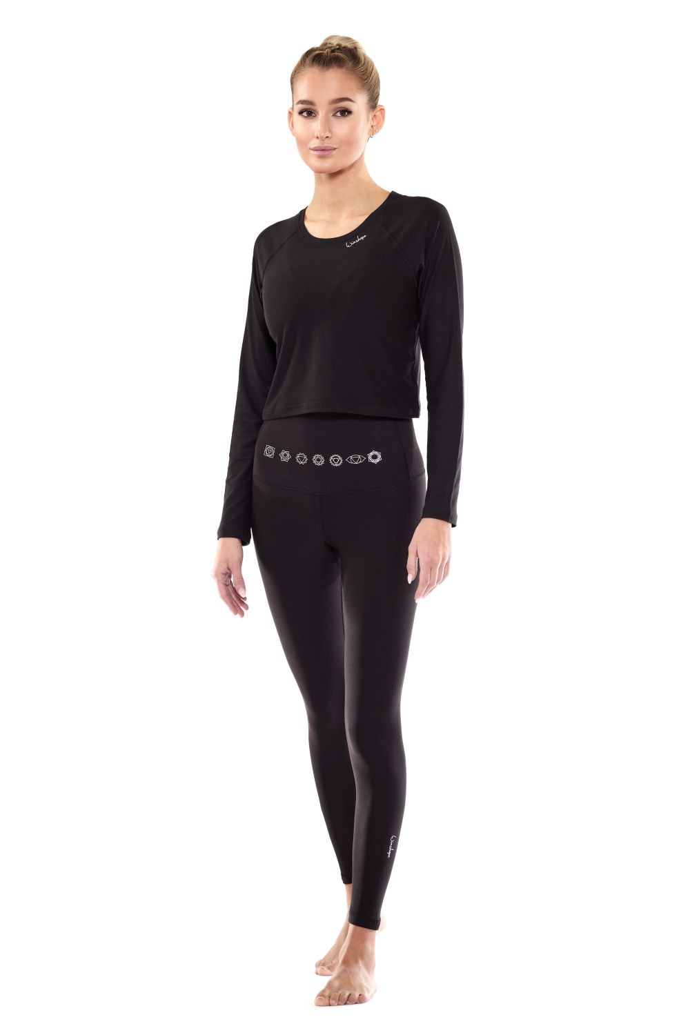 Winshape Leggings »HWL112C-silberne 7 Chakras«, Bauch-Weg-Effekt durch High Waist-Bund