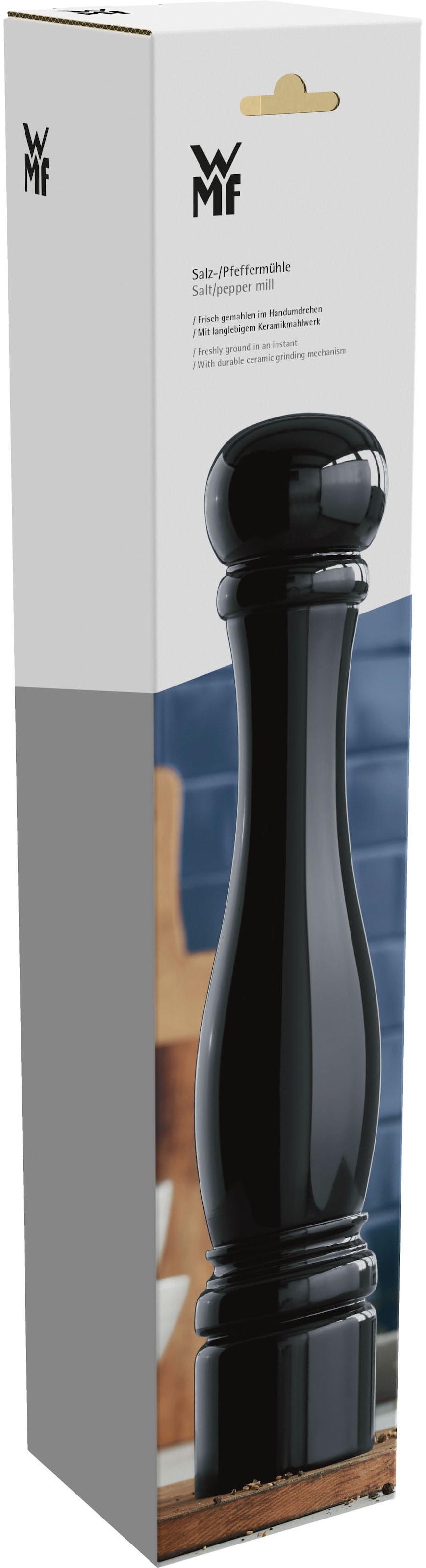 WMF Salz-/Pfeffermühle »WMF« Keramikmahlwerk, einstellbare Mahlstärke, Birkenholz-Gehäuse, 40 cm
