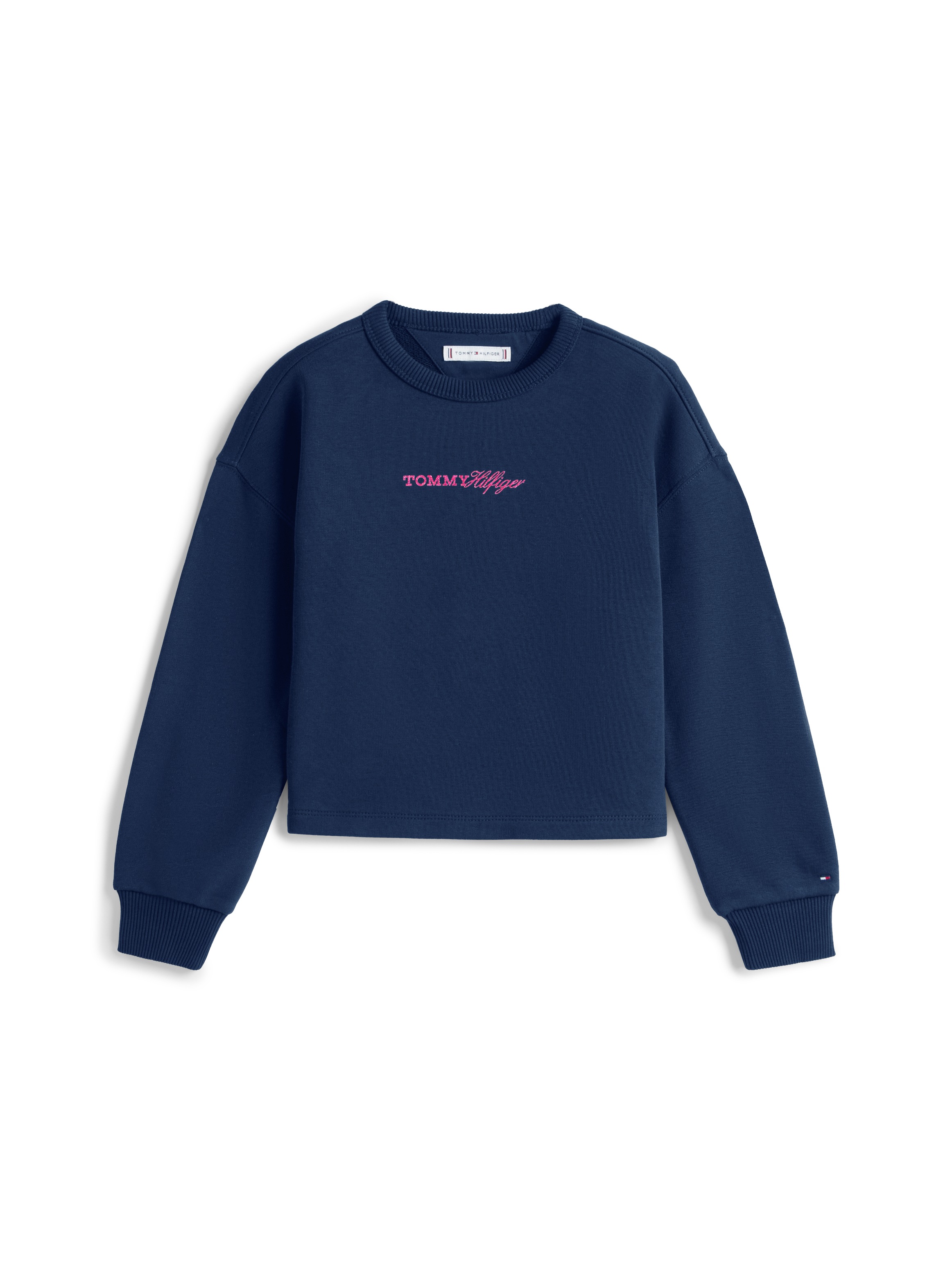 Tommy Hilfiger Sweatshirt »GLITTER TOMMY CREW«, Kinder bis 16 Jahre, regular fit
