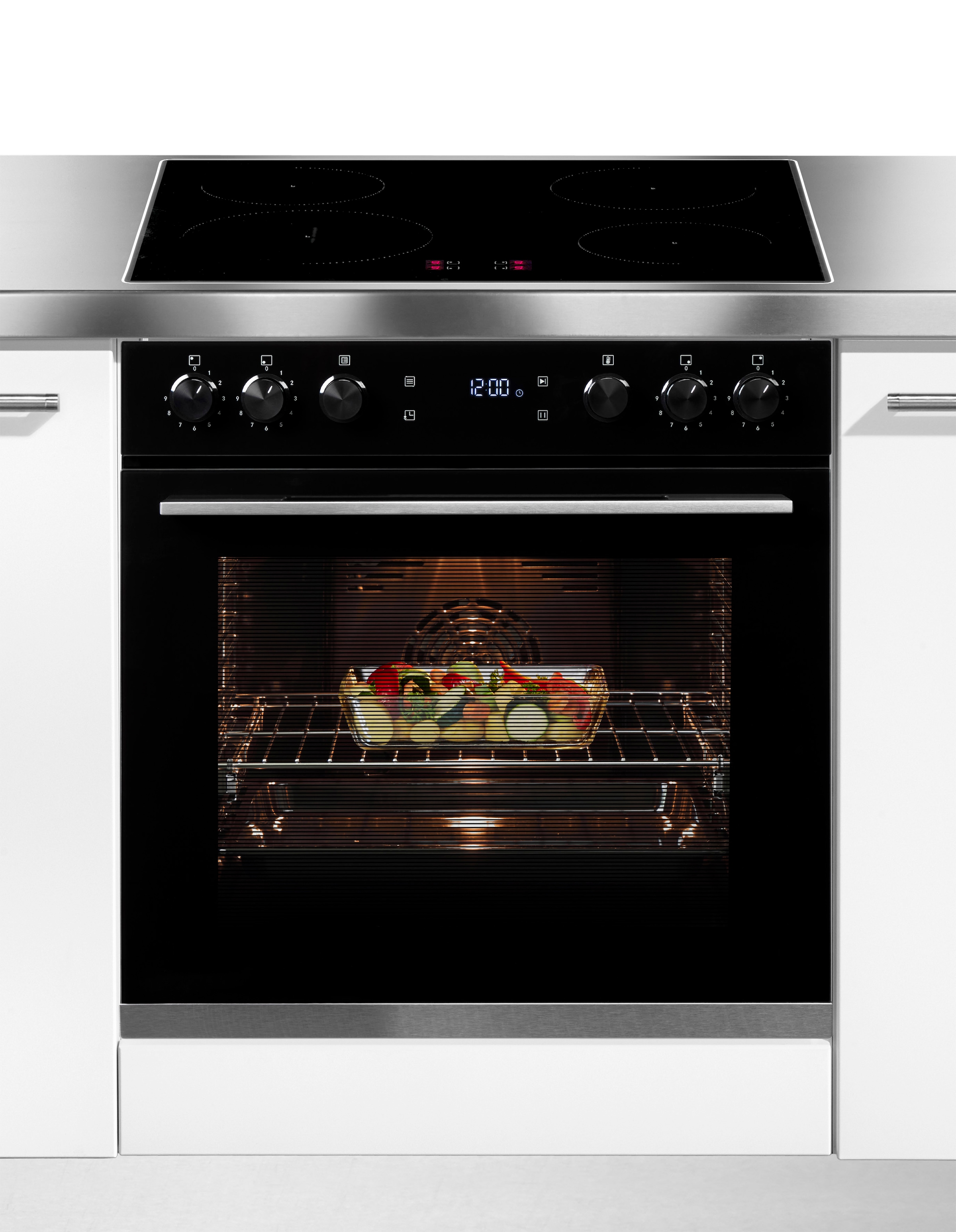 Hanseatic Induktions Herd-Set »HBCO7210A1+HI46074CA«, Das Wasser sehr schnell zum Kochen bringen, dank Induktion