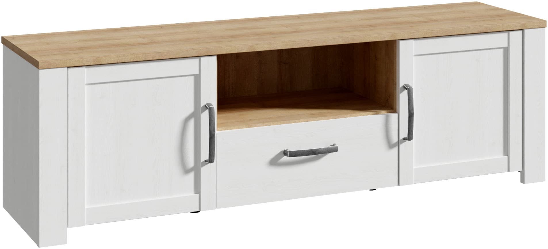 FORTE TV-Board »Bohol TV-Schrank, Stauraum, 2 farbiges Dekor, landhaus« B/H/T 166,1/51,8/42cm, 2 Türen, 1 SK