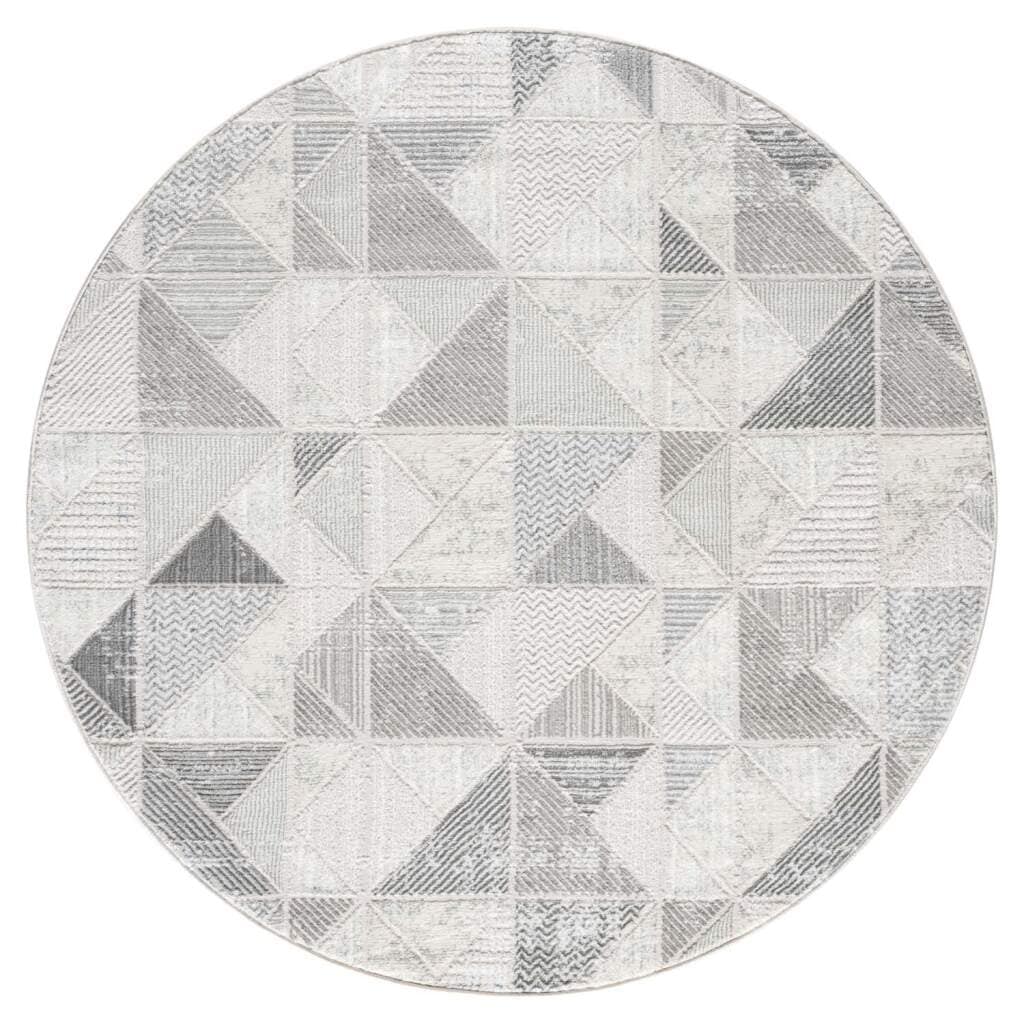 Carpet City Teppich »ANTIK231«, rund, 10 mm Höhe, Kurzflor, 3D-Optik, Klassisch-Modern für Wohnzimmer, Schlafzimmer