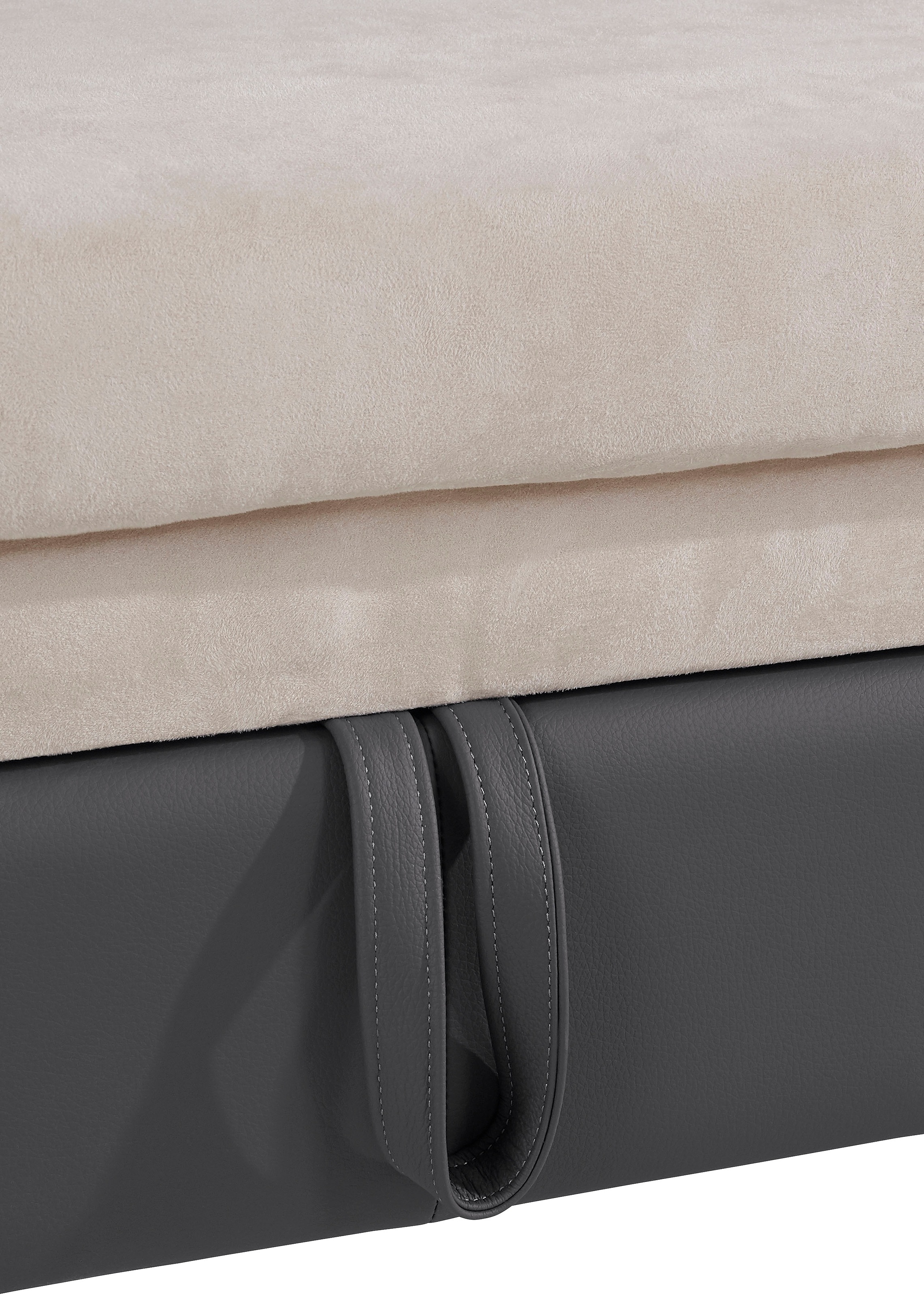 COTTA Polstergarnitur »Caluso L-Form«, (2 tlg.), Set bestehend aus: Ecksofa mit Kopfteilverstellung & Hocker