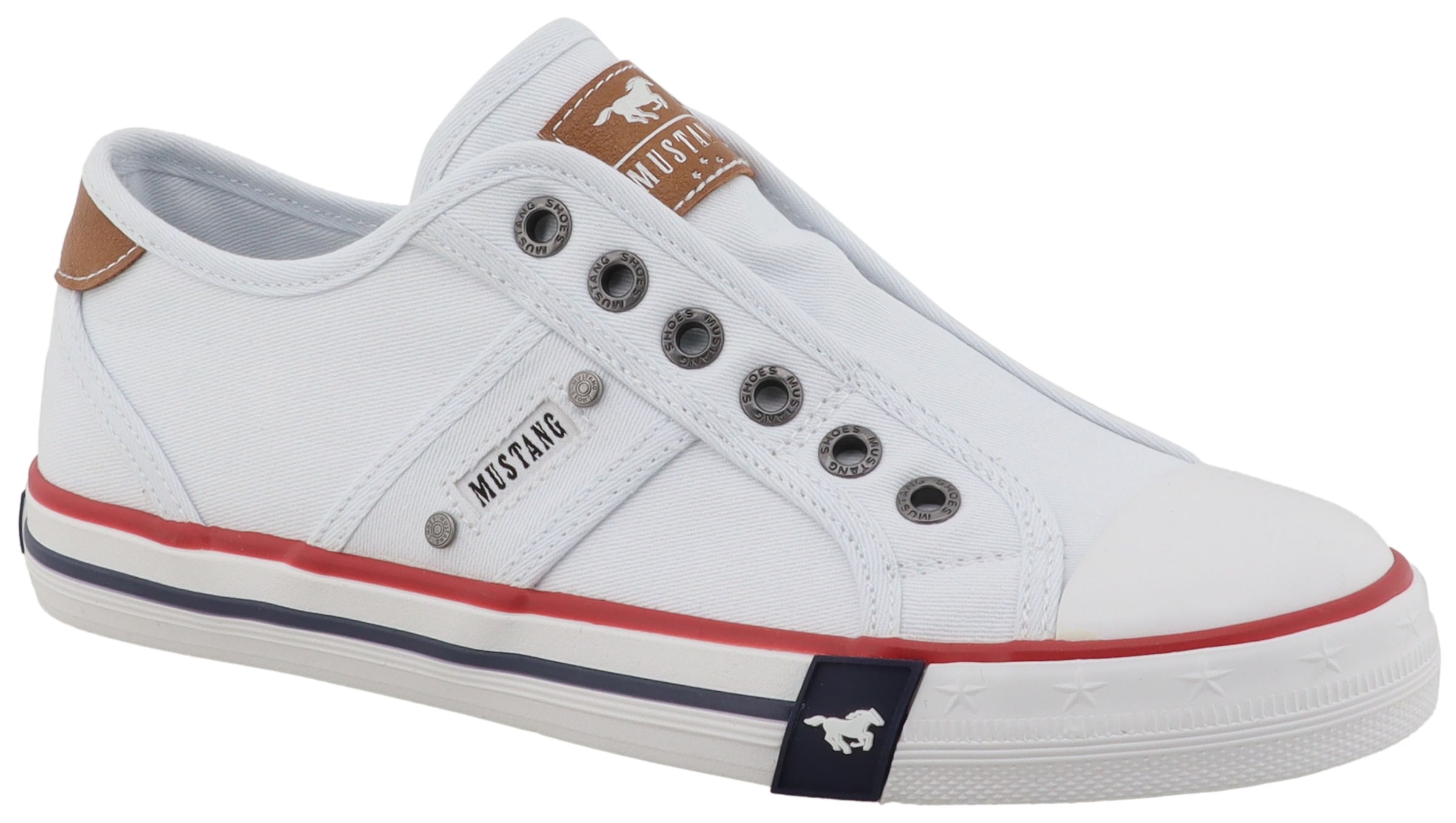 Mustang Shoes Slip-On Sneaker »Winona«  Slipper, Halbschuh mit modischen Kontrastnähten