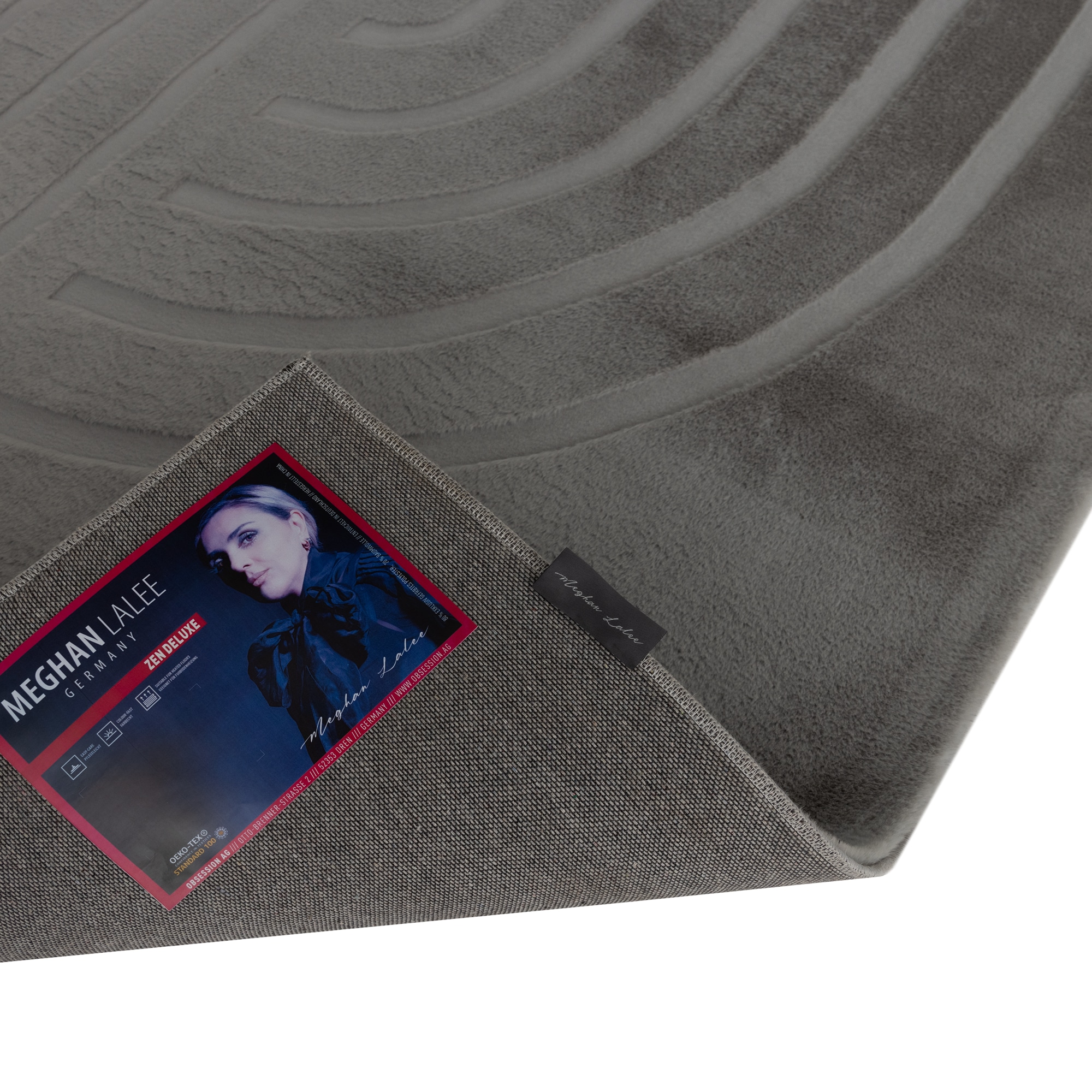 Obsession Teppich »Zen Deluxe 700« rechteckig 22 mm Höhe Uni Farben, modernes Design, Hoch-Tief Effekt, Wohnzimmer