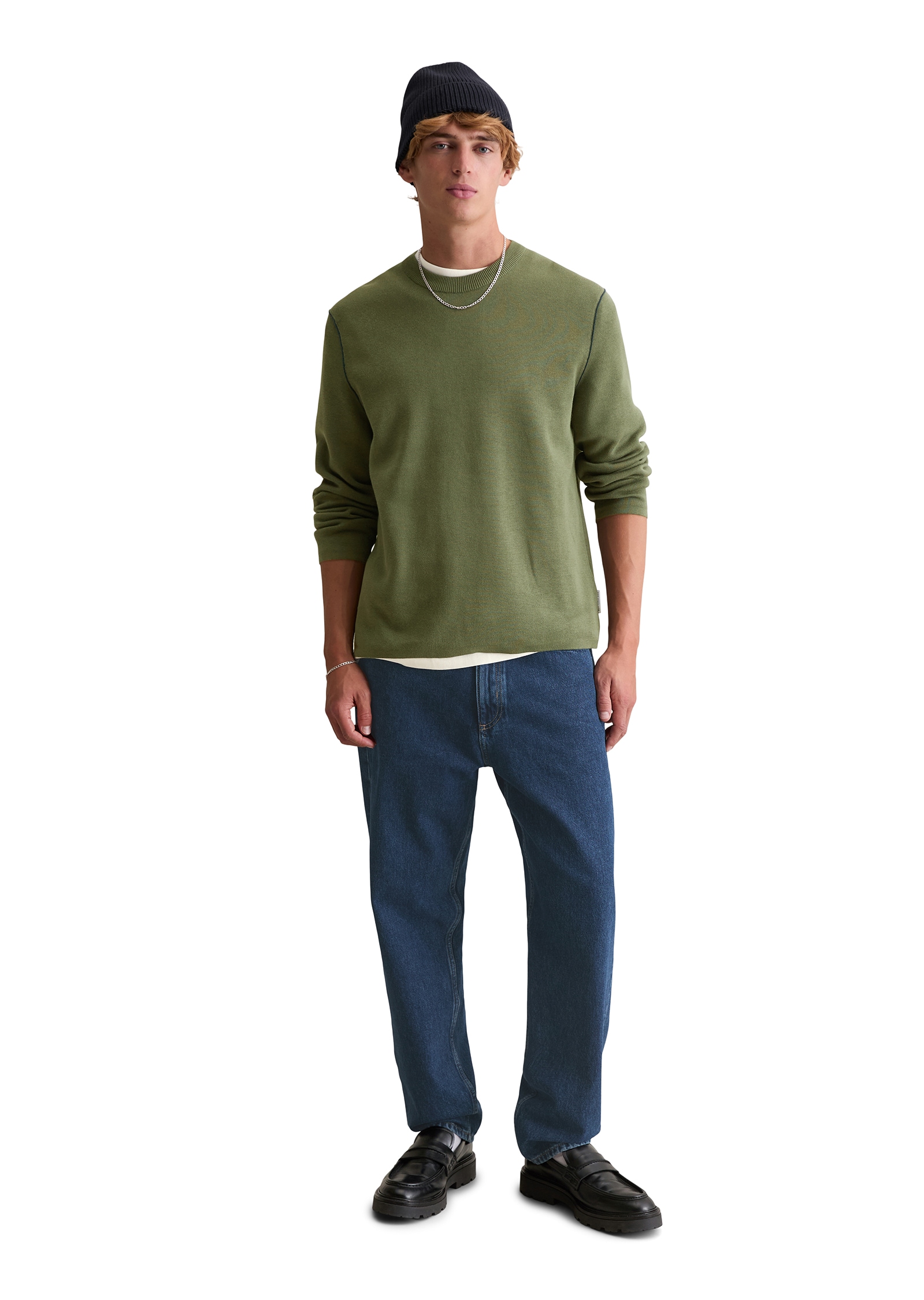 Marc O'Polo DENIM Rundhalspullover regular fit, aus Double-Face-Cotton