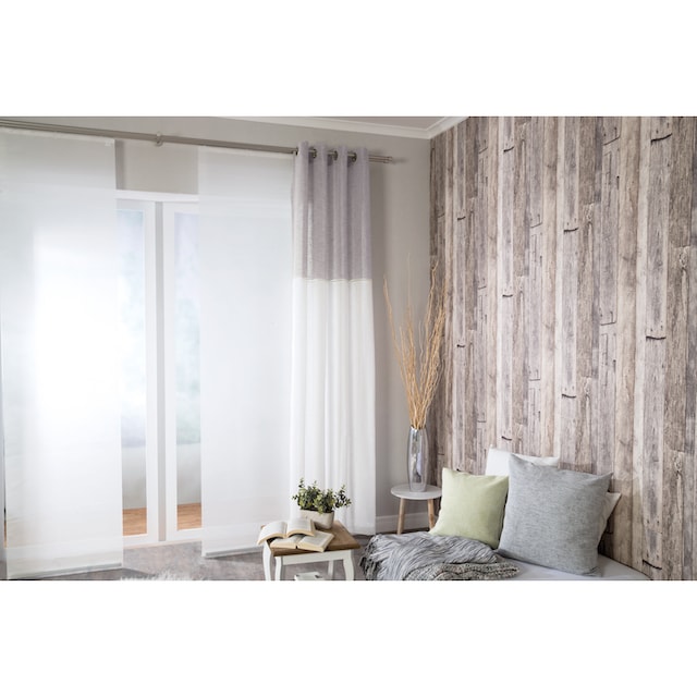 HOMING Vorhang »Caja«, (1 St.), Gardine mit Ösen,streifen,bordüre,Wohnzimmer,Schlafzimmer  online kaufen