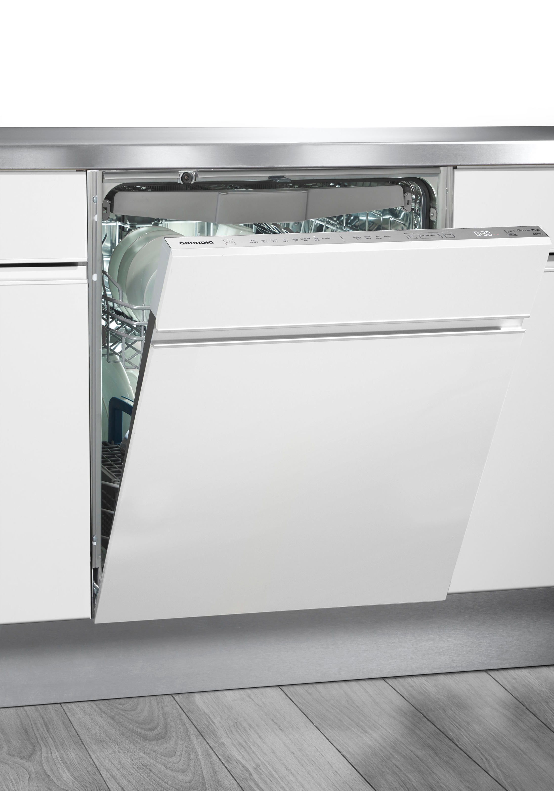 Grundig vollintegrierbarer Geschirrspüler »GTVP4540B 7612101671«, 16 Maßgedecke, XXL-Geschirrspüler, hocheinbaufähig